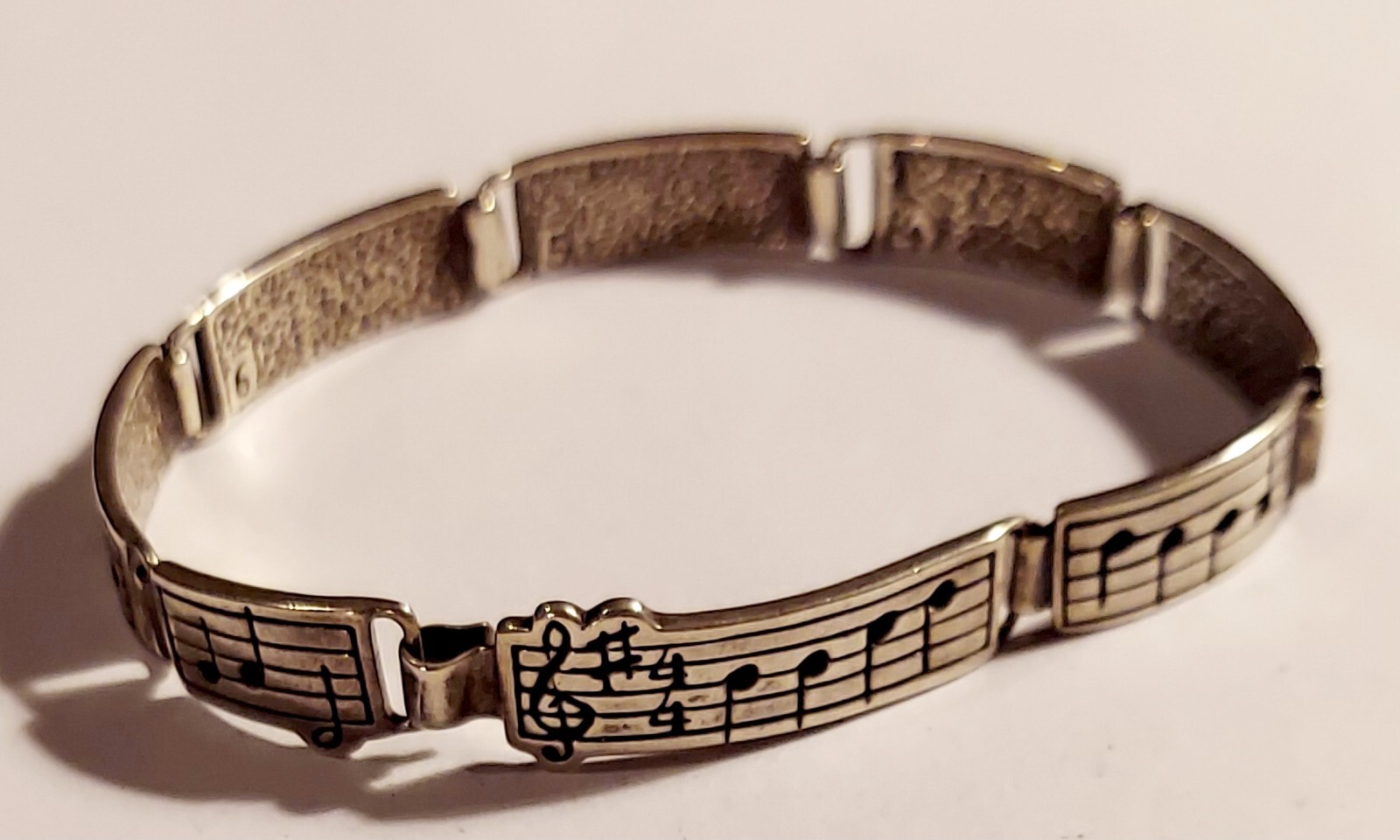 Sterling Silver Shube Dakota West Ode to Joy Beethoven Music Notes Bracelet 7″