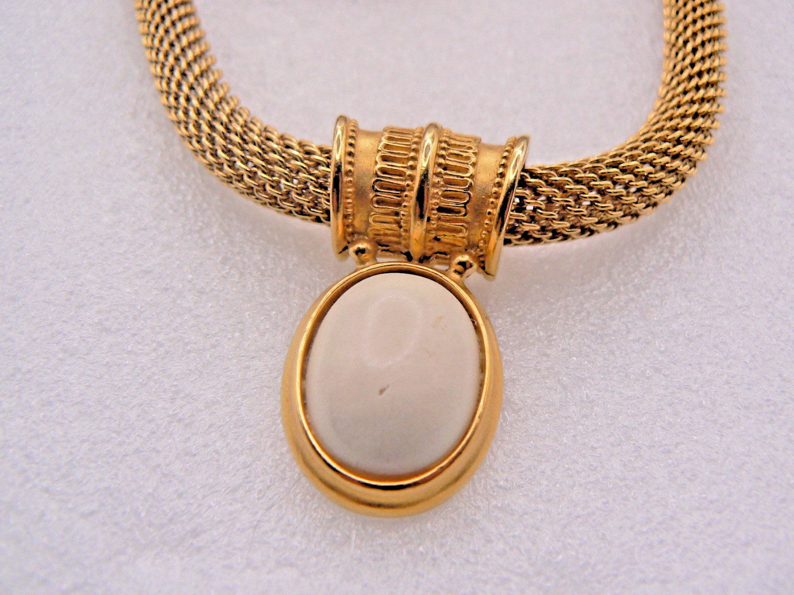 VTG Monet Gold Toned Meshed Chain Necklace with Matching Complementary 17” Neckl