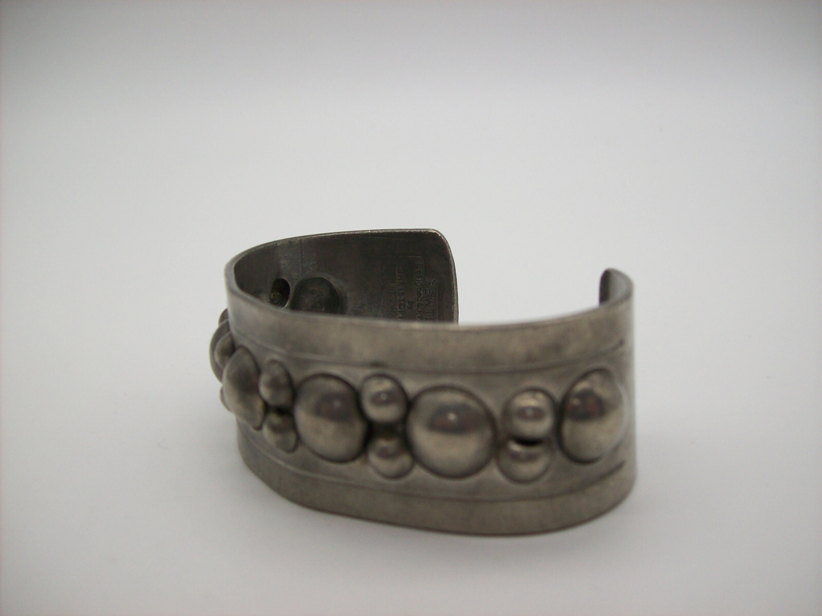 Vintage E Christophersen Brutalist Bracelet, Norway, Signed