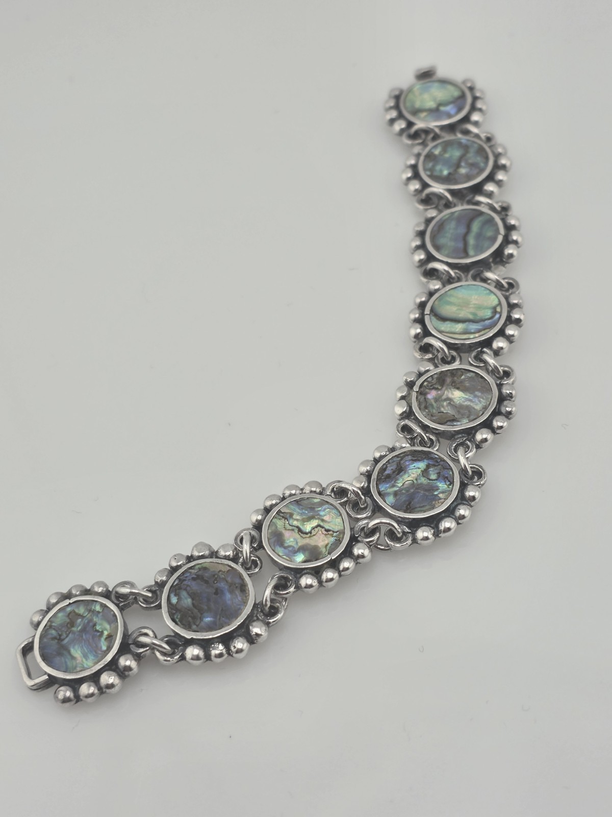 VTG 980 Sterling Silver Taxco SEA Shell Bracelet
