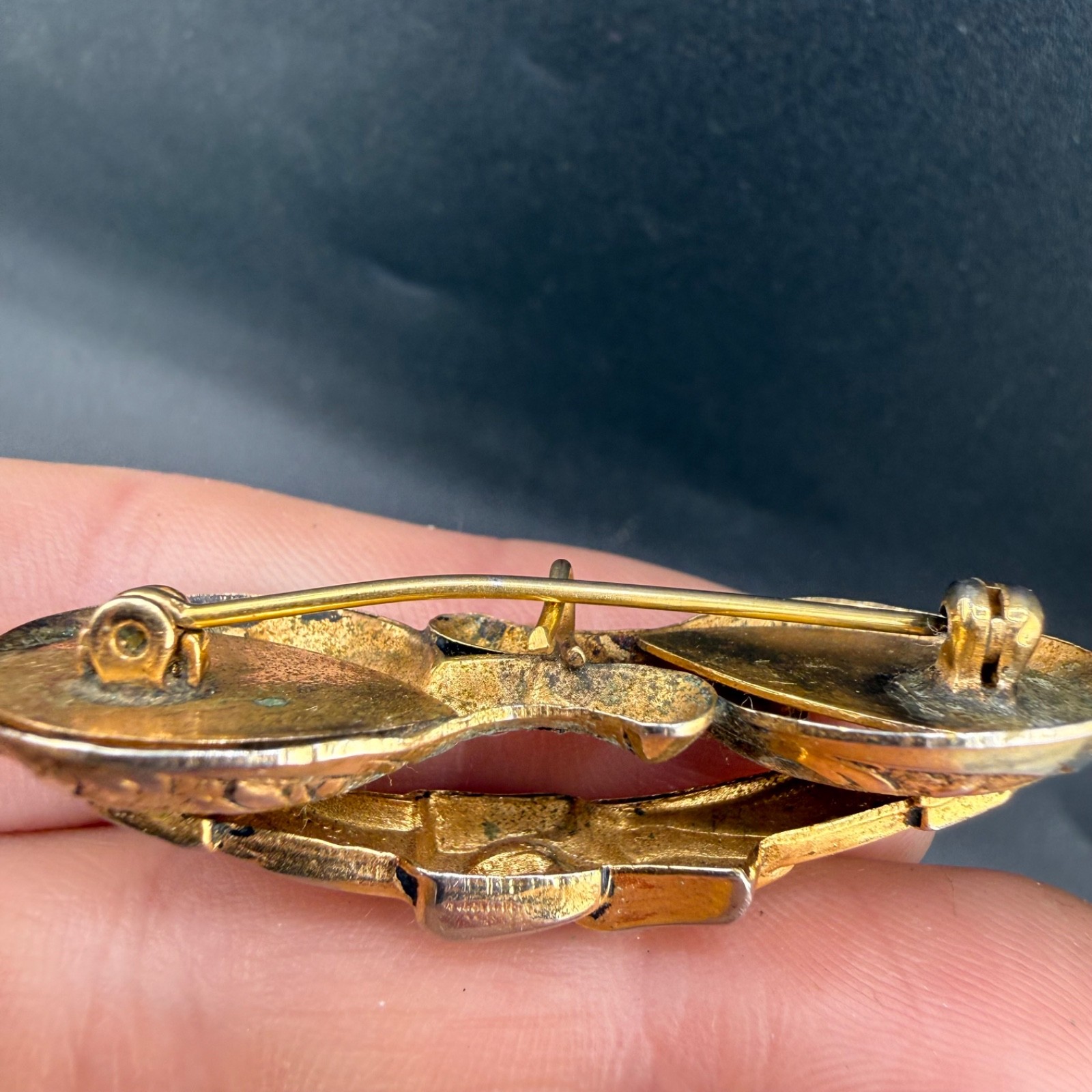 Vintage Gold Filled Brooch Victorian Revival Buckle
