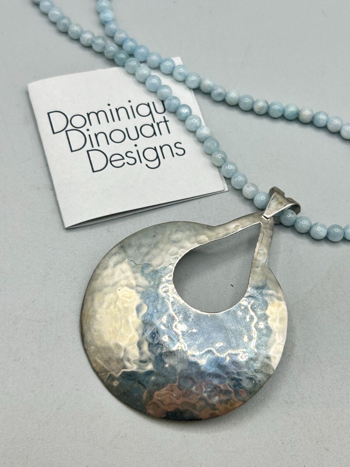 DOMINIQUE DINOUART DESIGN DDD Blue Stone Necklace With Large Sterling Silver