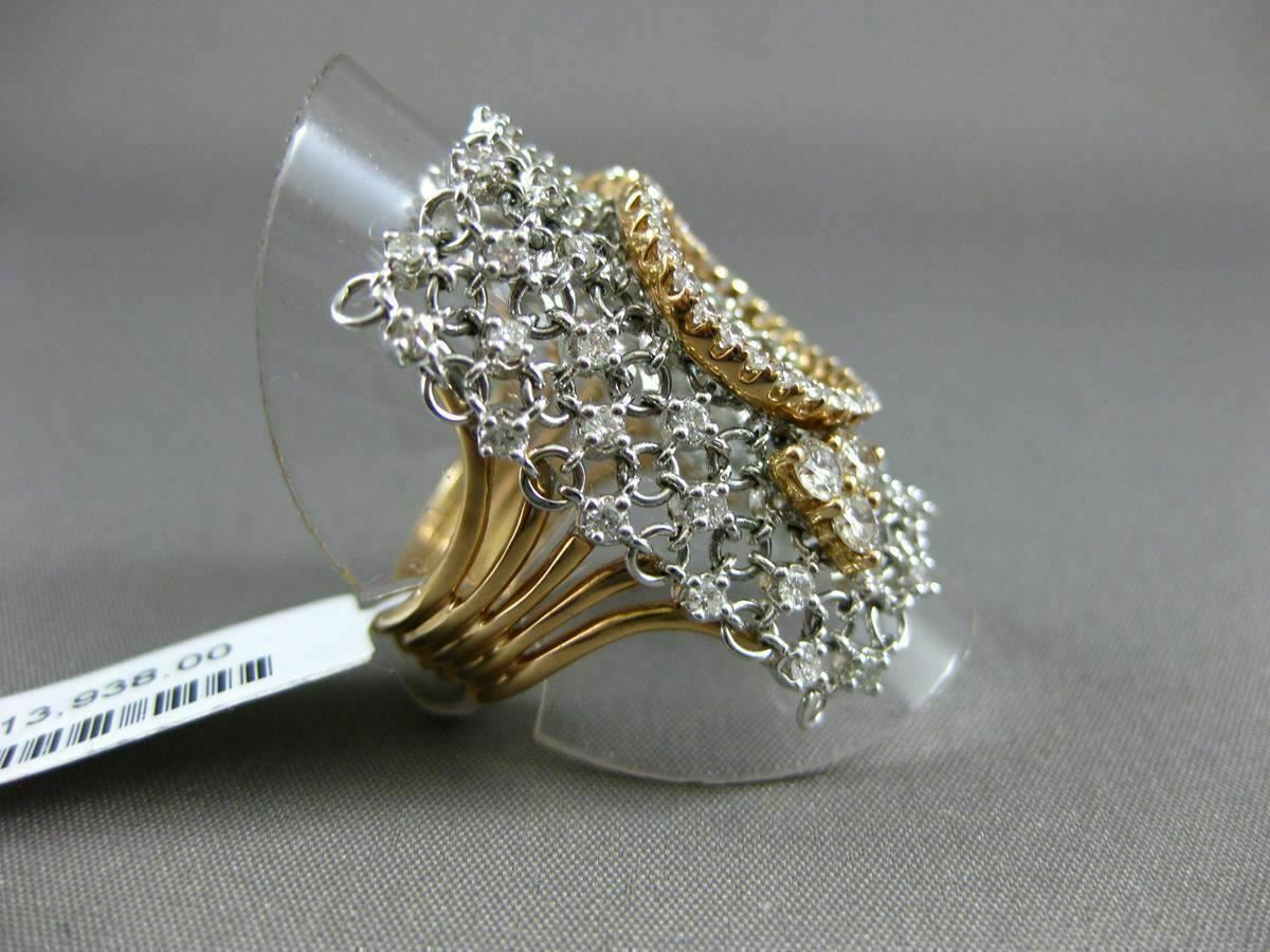 ESTATE LARGE 1.52CT DIAMOND 18KT WHITE & ROSE GOLD FLEXIBLE CIRCLE OF LIFE RING