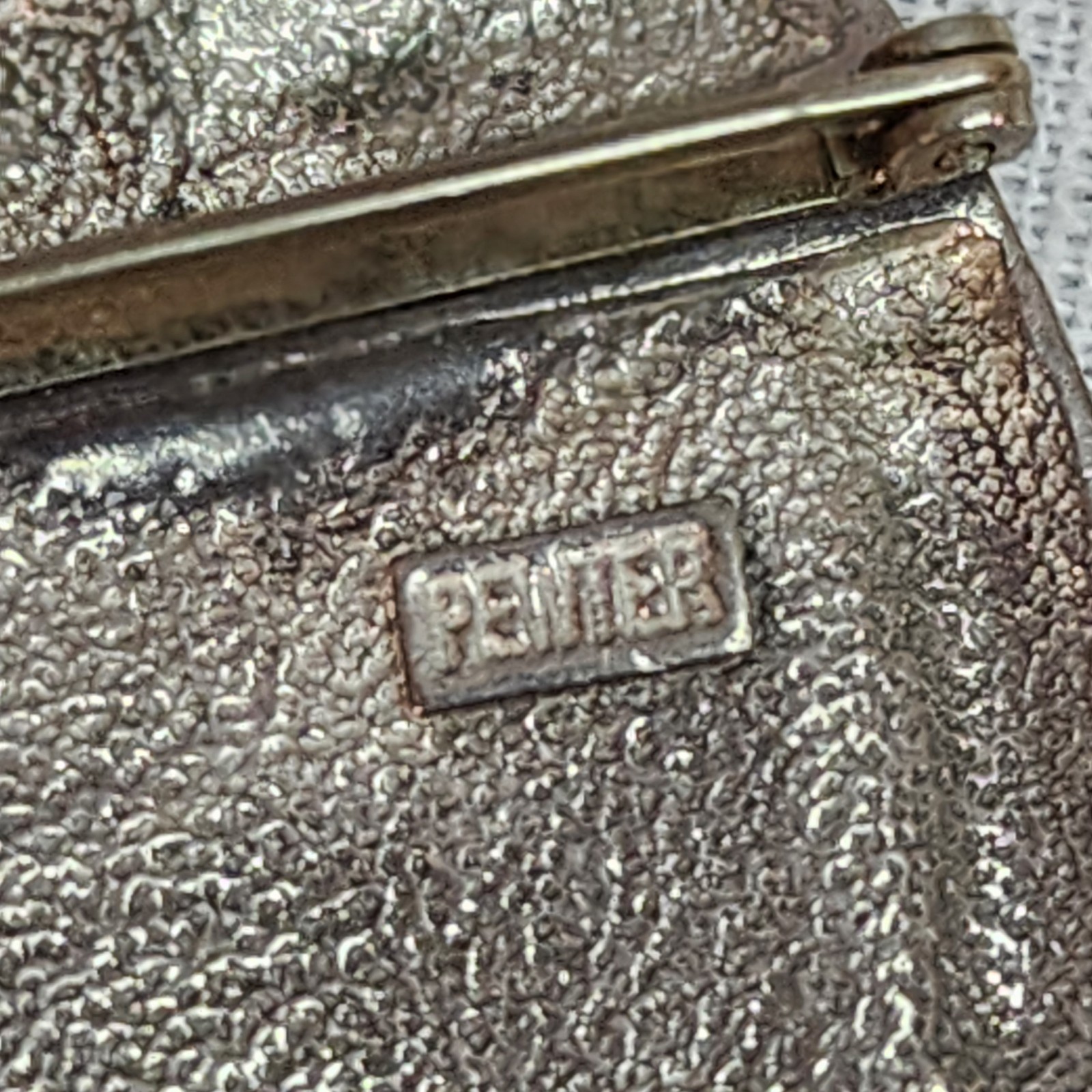 Jim Clift Vintage Pewter Sports Coat Lapel Pin, Nice!