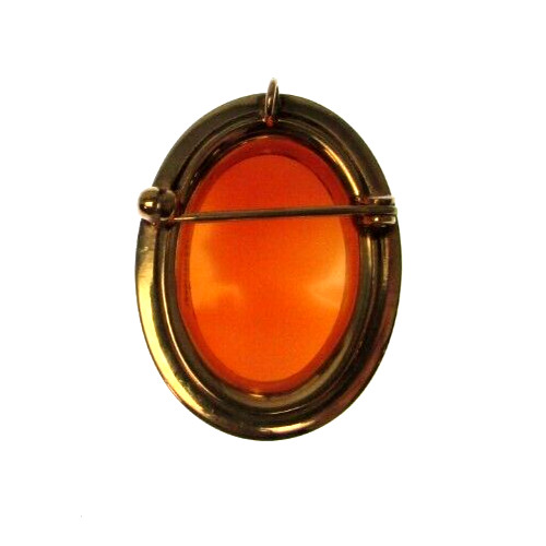 A&Z Hayward 1/20 14K Gold Filled Cameo Brooch Pin/Necklace Charm 1 1/4″