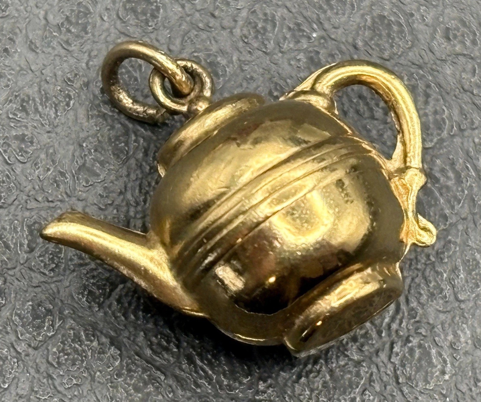 Vintage 12K Gold Filled 3D Teapot Charm Or Pendant Figural