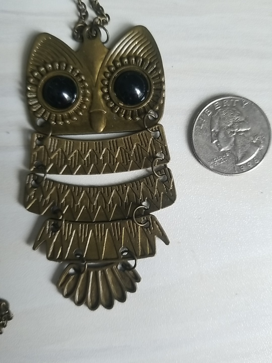 vintage articulated owl pendant necklace (Brand new)