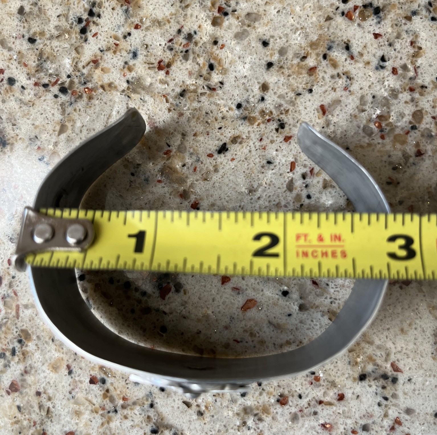 Vintage WWII Era Trench Cuff Bracelet Layered Aluminum Star Floral