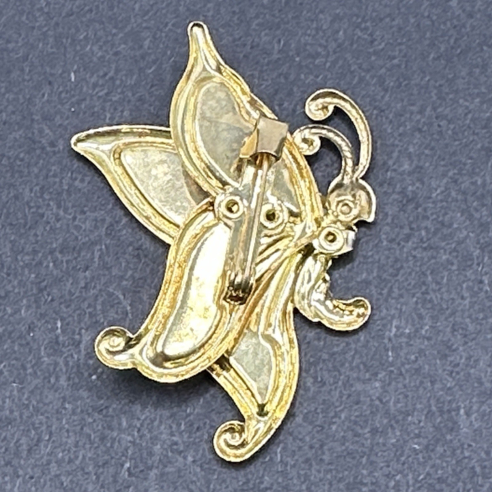 Vintage Monarch Butterfly Brooch Pin J44N