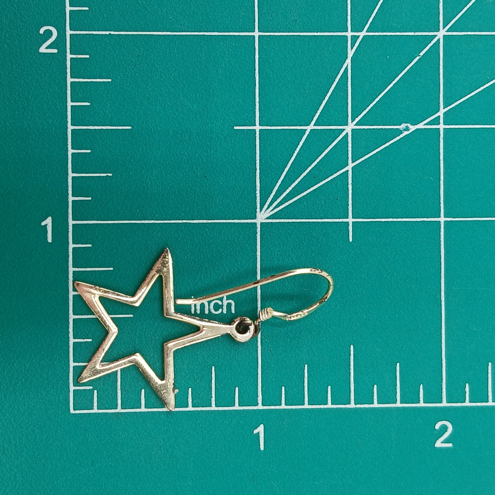 VTG 925 Star Dangle Earrings 1.5in Drop Sterling Silver 1.59g Celestial Estate