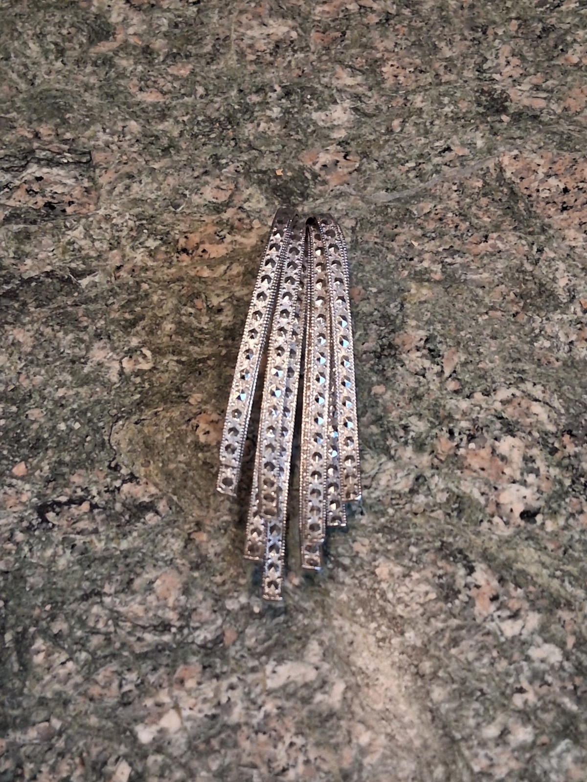 MCM Vintage Signed Napier Open Work Silver Tone Ribbons Brooch Pin