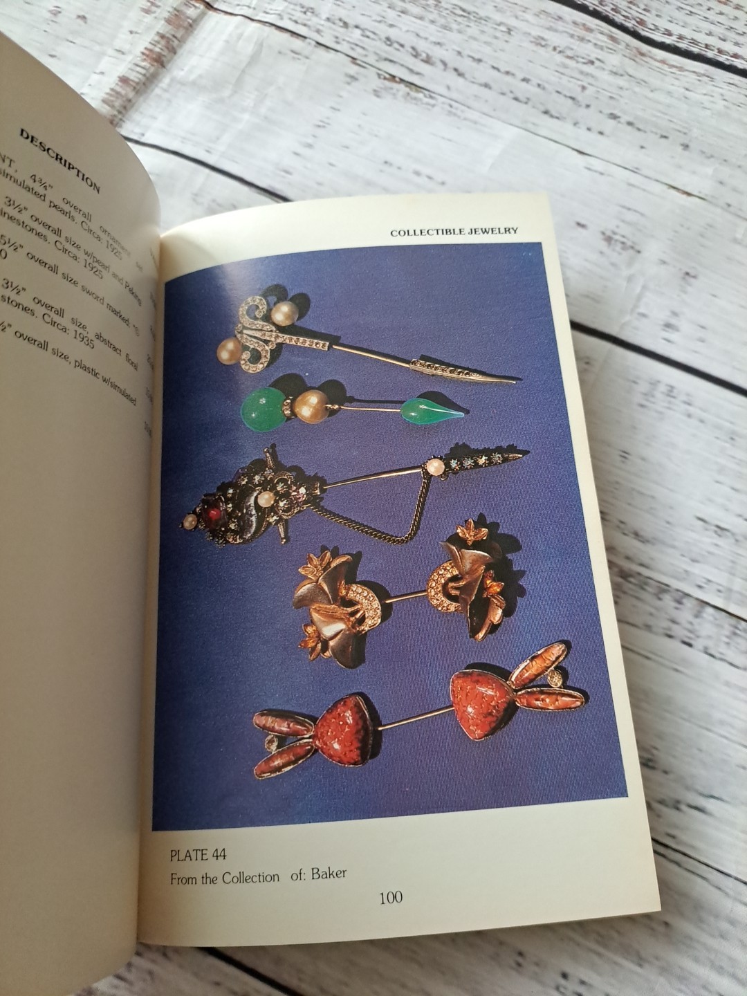 Collectible Jewelry 1850-1950 Hatpins Brooches Necklaces Etc. / Book + Values