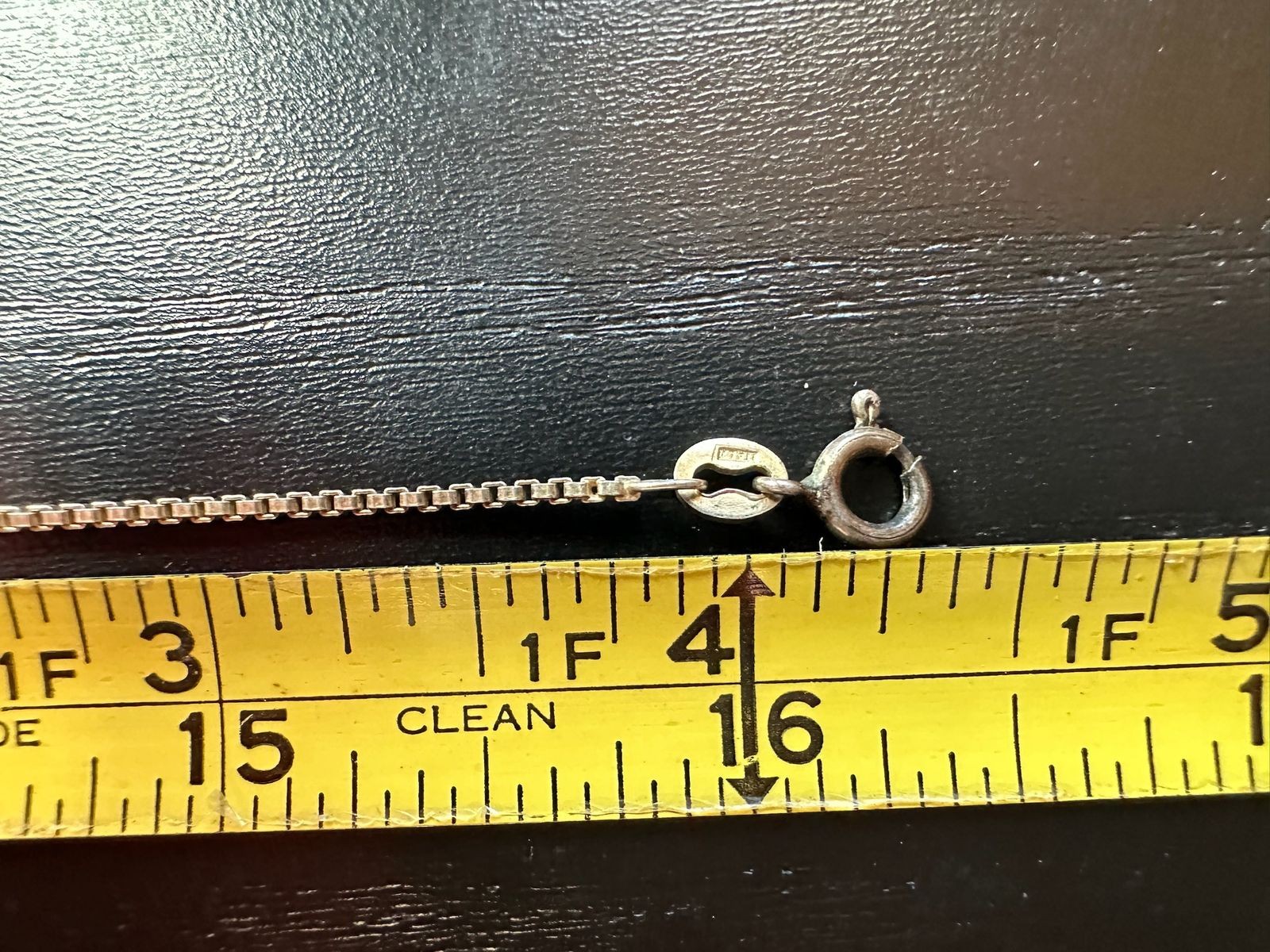 3.62g Vintage Sterling Silver 925 Box Link Chain Necklace 16 in M