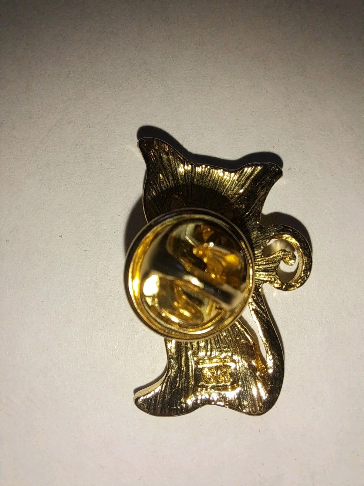 Real Collectibles by Adrienne Kitten Brooch White Sparkly Rhinestones