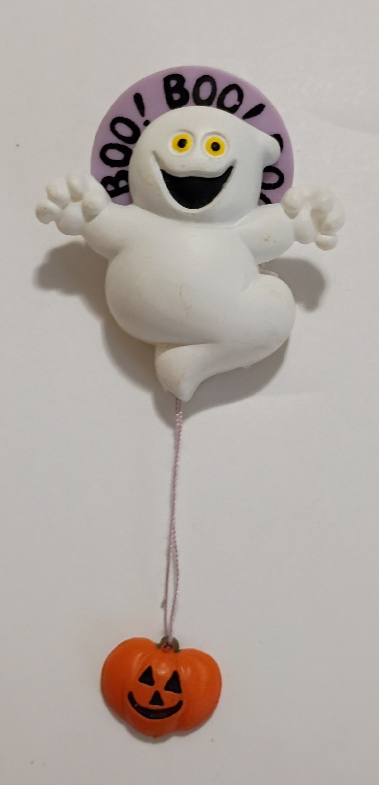 Vintage Halloween Ghost Boo! Spinning Pull-String Pin Fun World