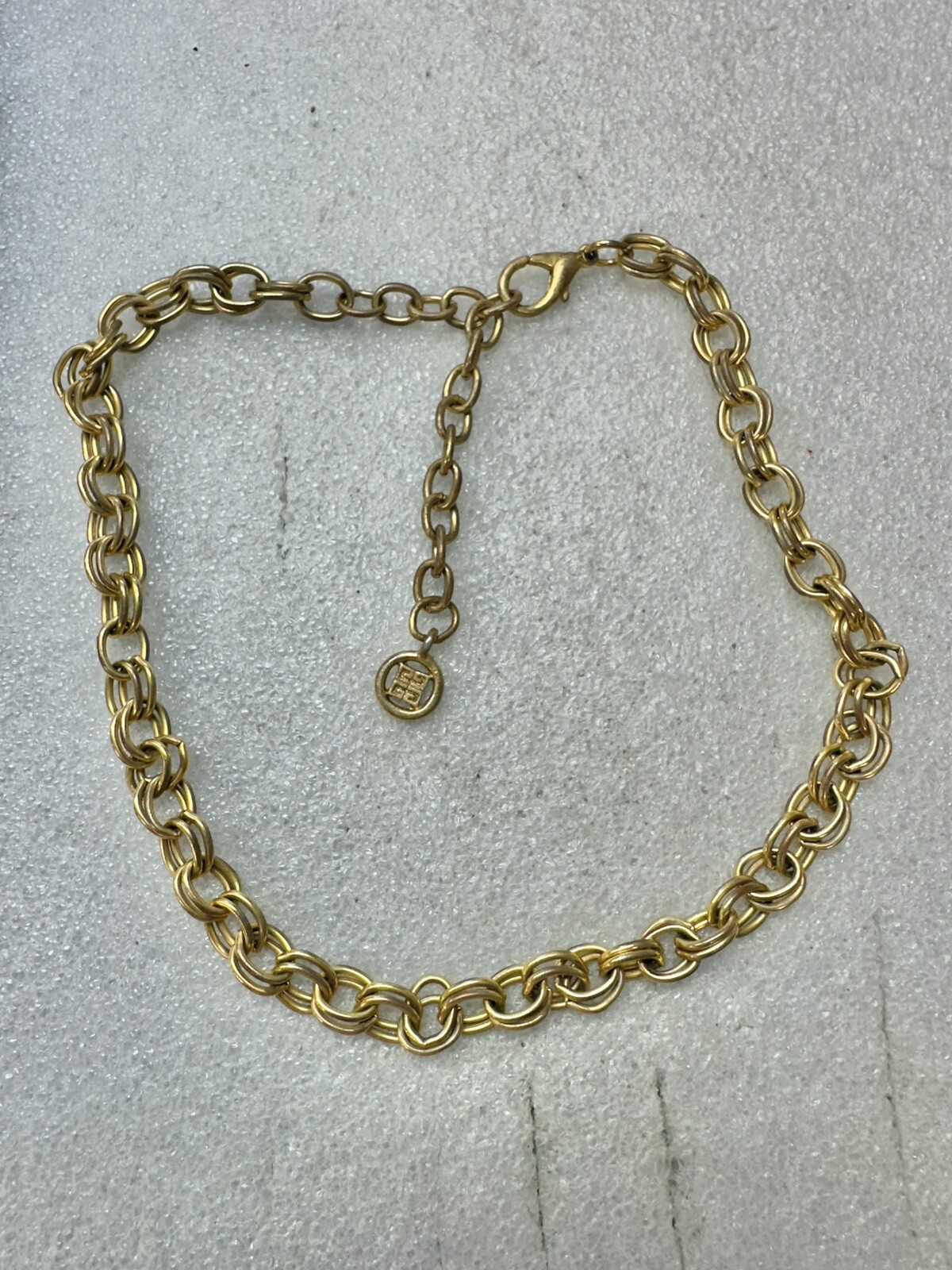 Givenchy Double Rolo Link Gold Tone 19” Necklace