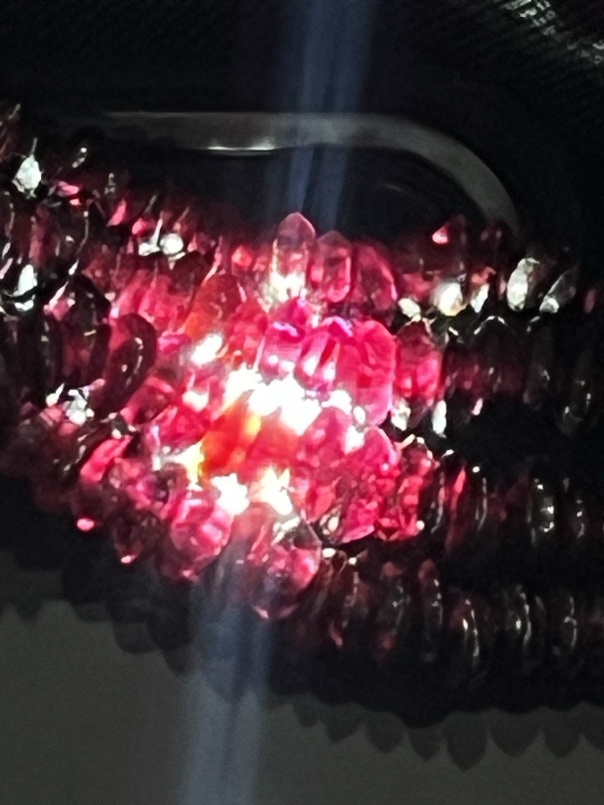 Vtg Graduated Garnet Disc Saucer Bead Necklace 17in 44g Handcrafted Gem Estate