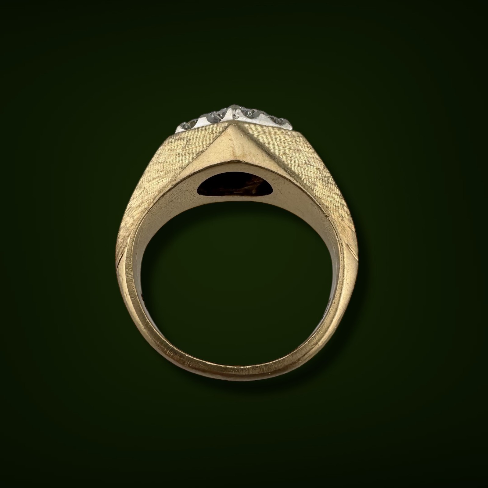 Vintage 1960s–1970s 14K Yellow Gold Diamond Cluster Ring 0.82 CTW Size 6.75