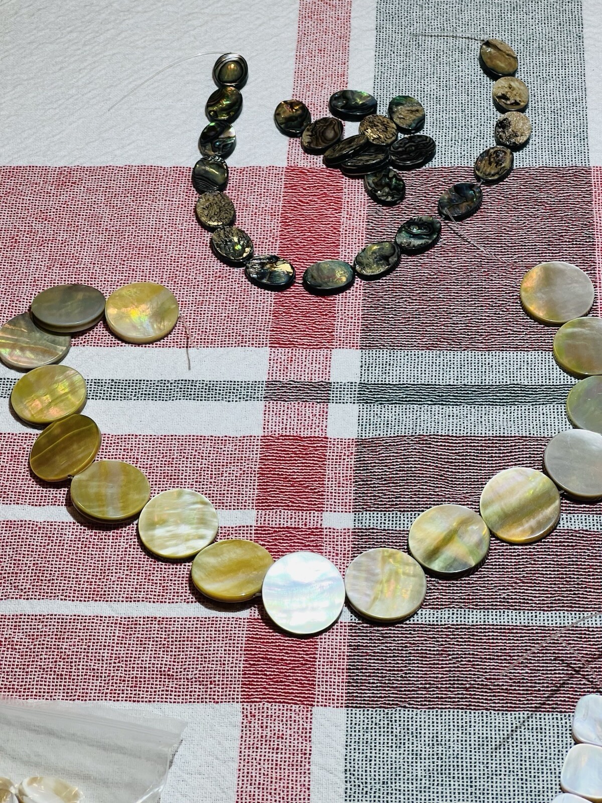 Mother Of Pearl Strands Lot Collection And Other Beautiful Shell Jewelry Pieces