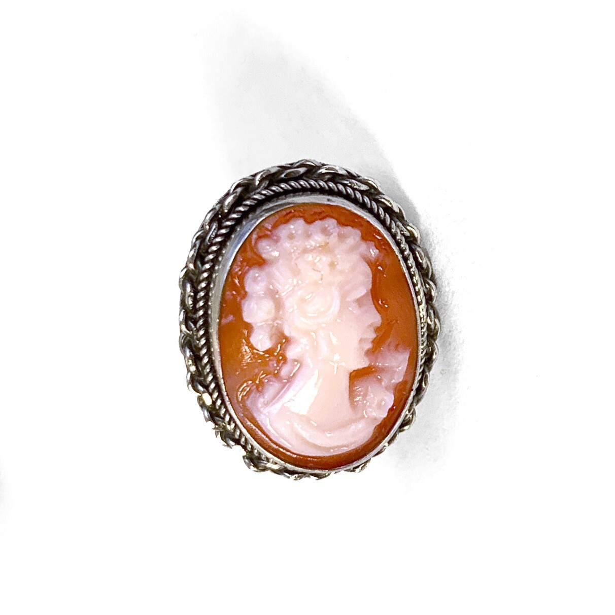 Vintage 6 Cameo Cannetille Bracelet & Cameo Earrings from Italy 800 925 Silver