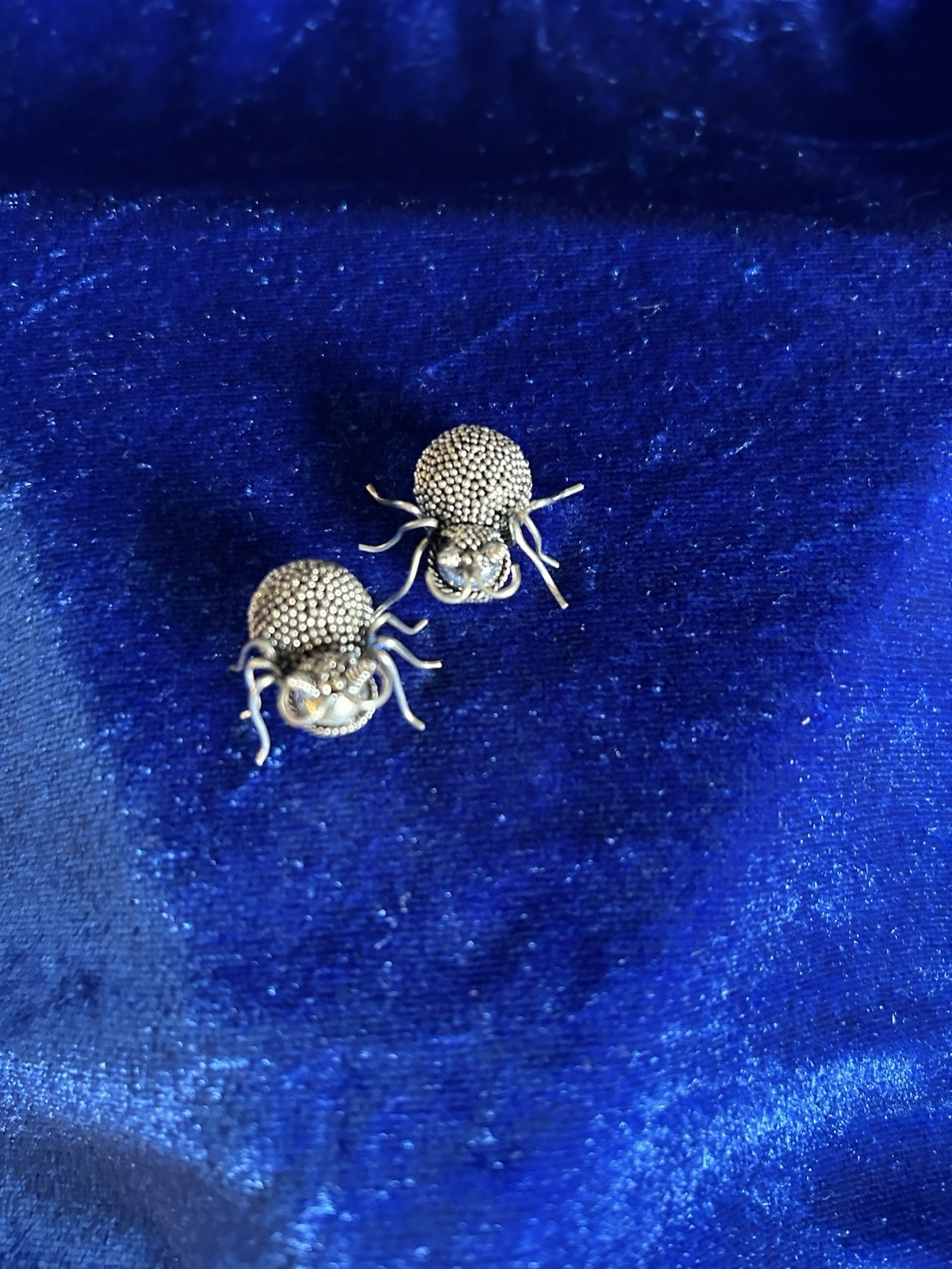 Vintage Sterling Silver Handmade Beetle Brooch/pins 2 Great Detail Nice Work