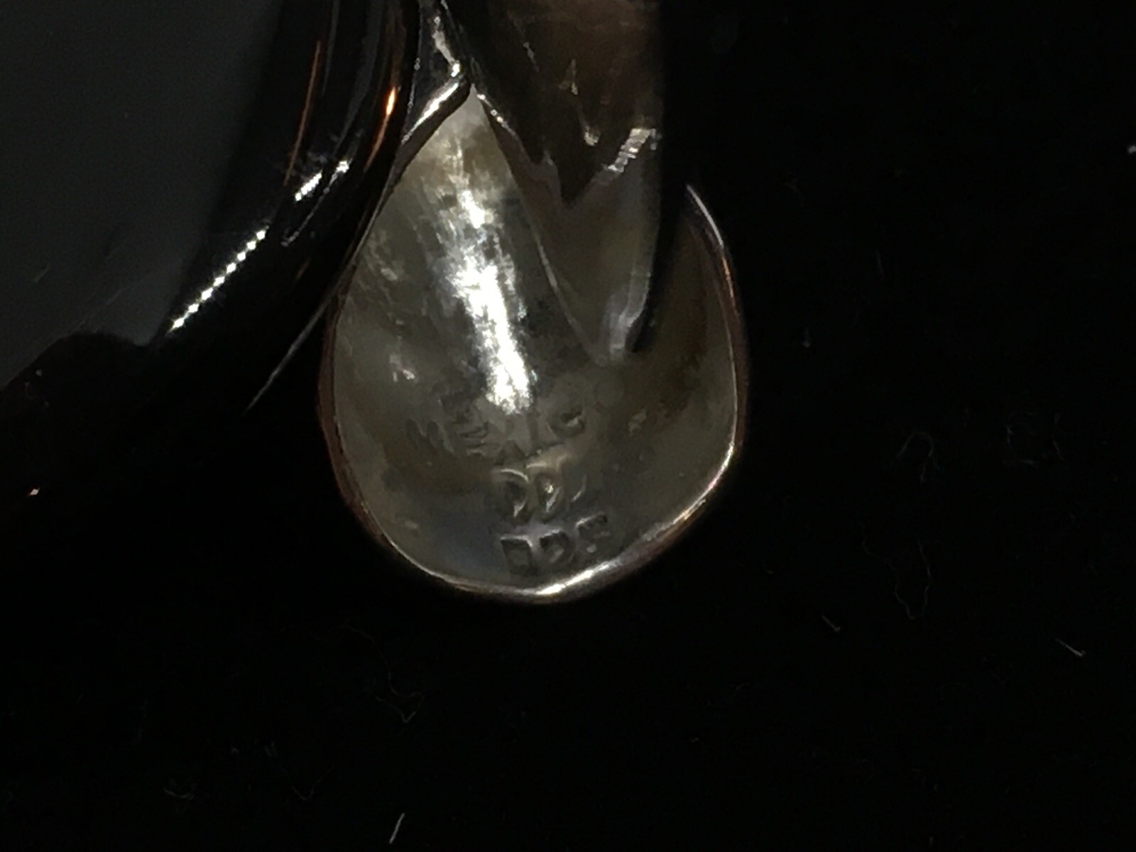 Huge Dominique Dinouart Hand Hammered Mexican Sterling & Onyx Pendant