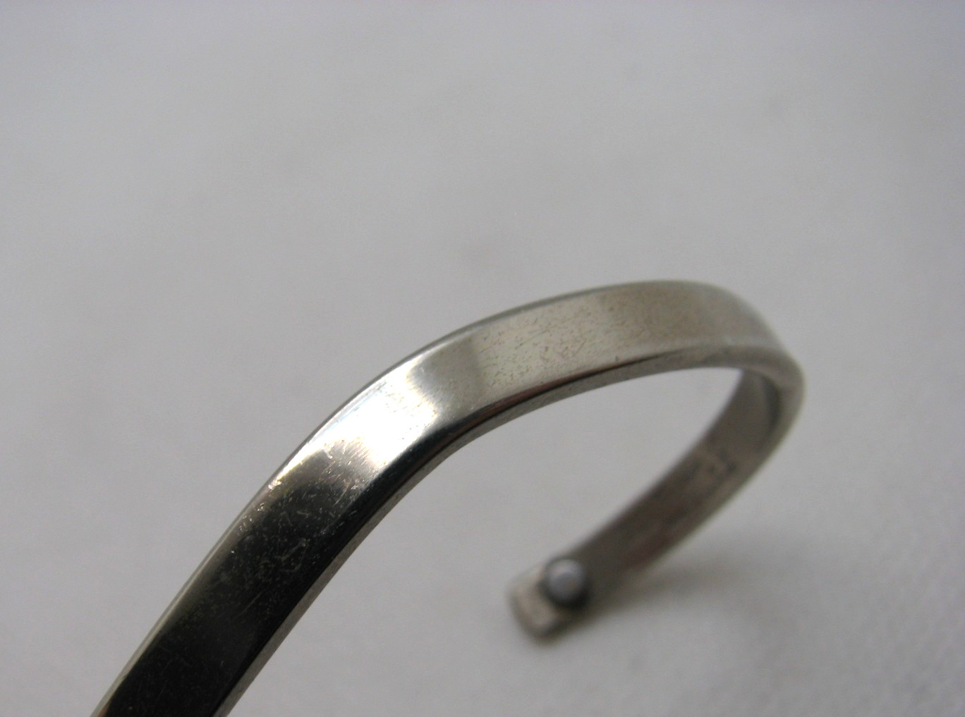 Vintage Sergio Lub Magnetic Bracelet Silver Tone Wave Design Size Small
