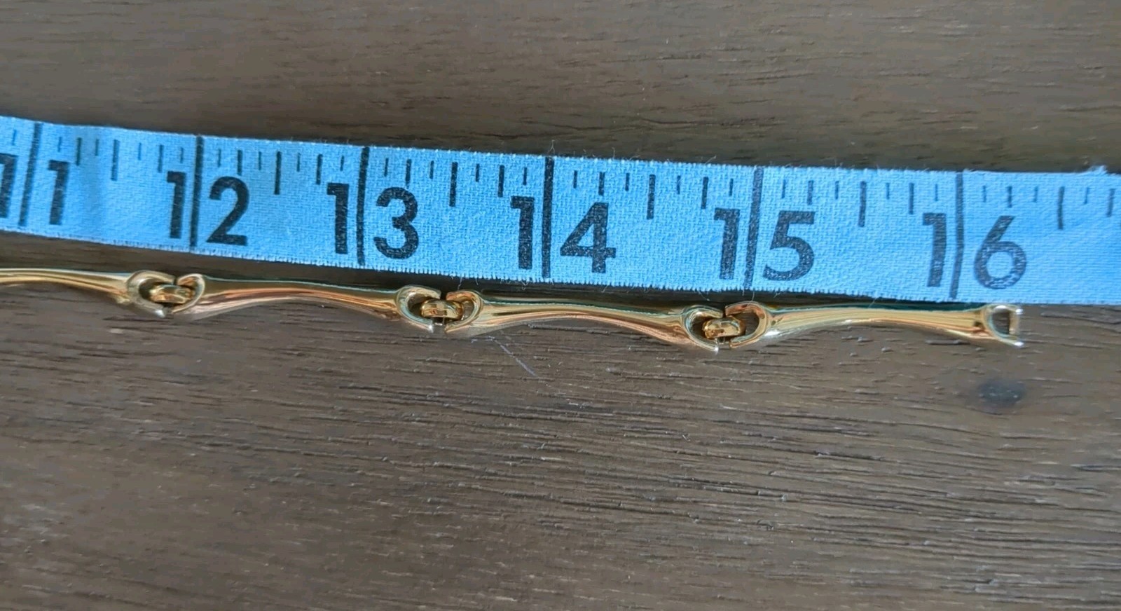 Vintage Gold Tone Bar Necklace Link Chain Bar Necklace 16″