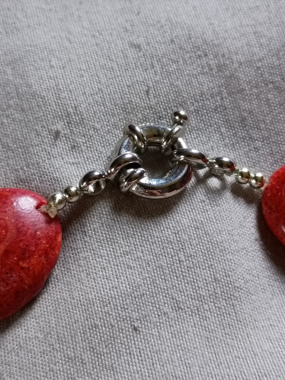 Vintage Dark Red Coral Necklace.