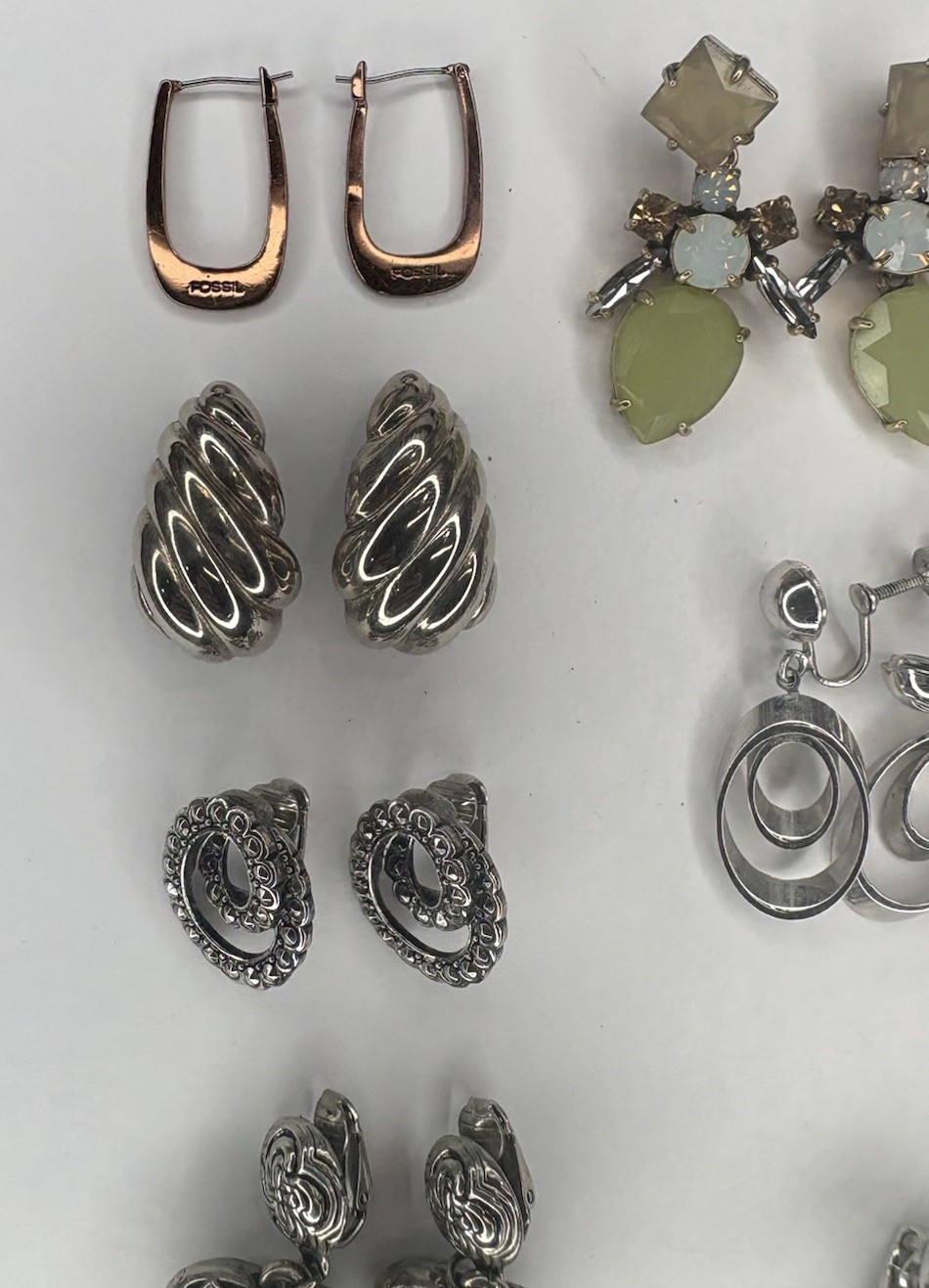 Trifari Monet Stella Dot Avon Jewelry Lot Earrings Bracelet Vintage Mix