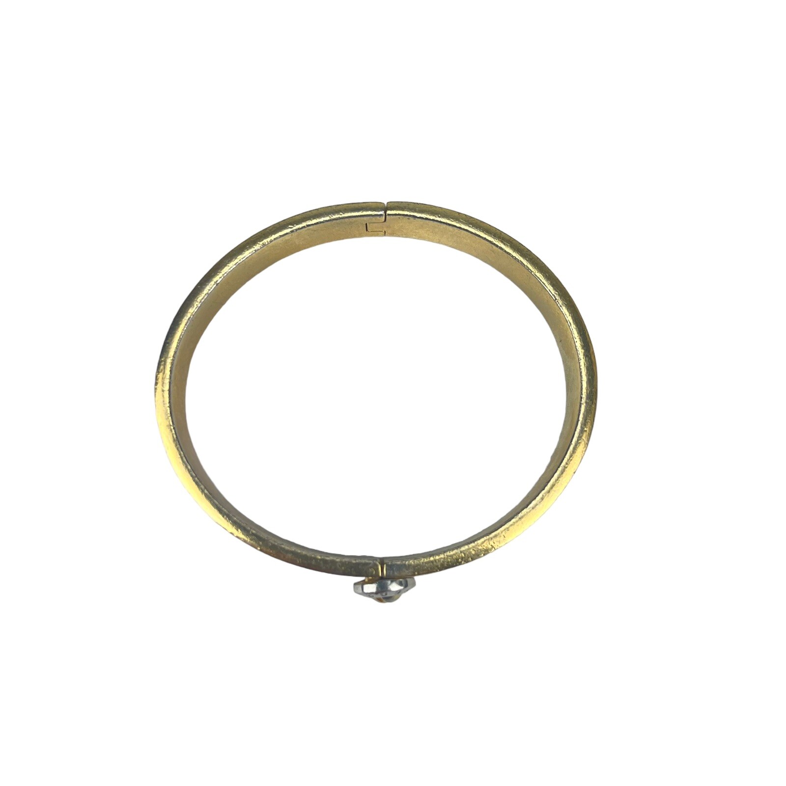 Vintage HENRI BENDEL Black & Gold Hinged Bangle Bracelet