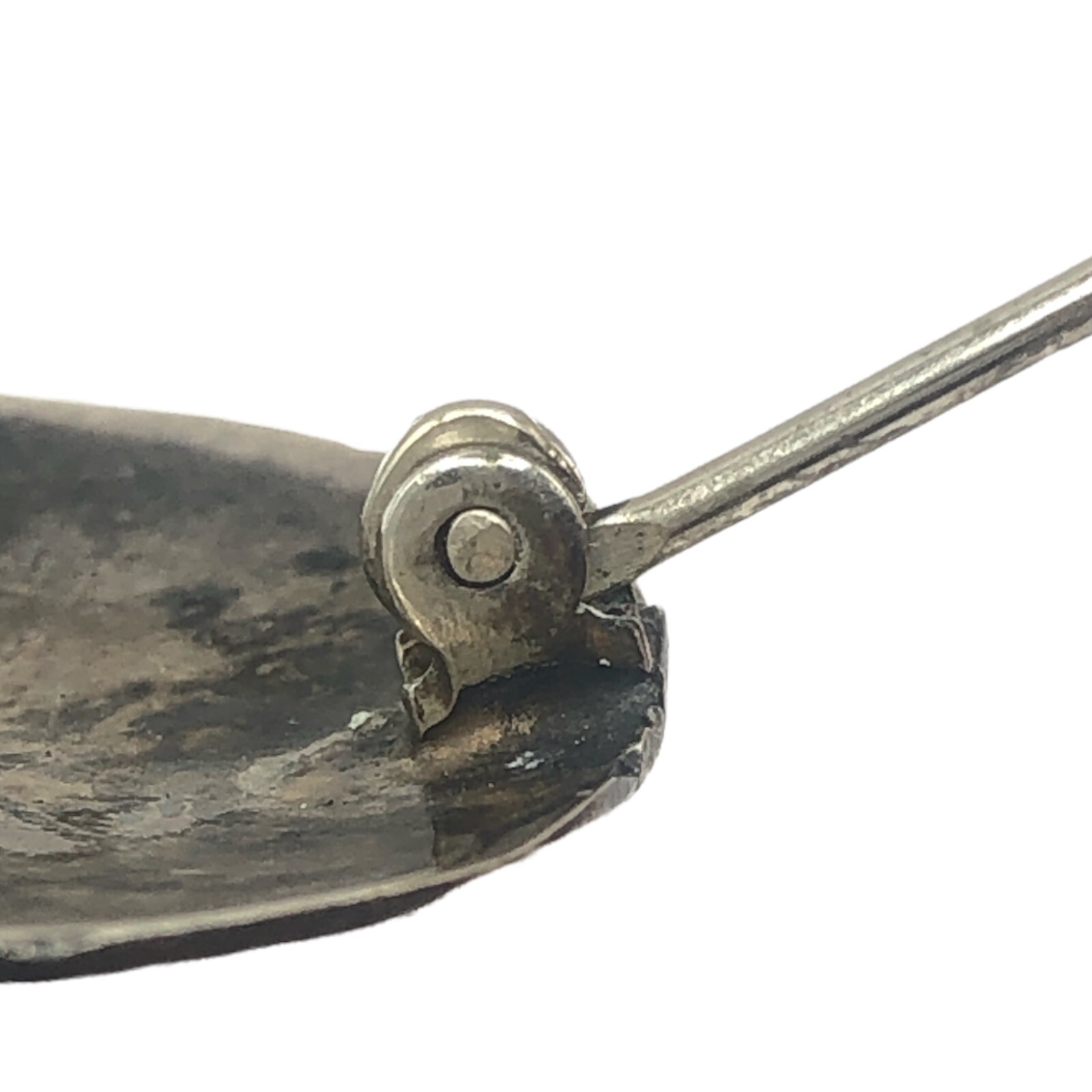 Vintage Greater Metalworks Falls Silver Sea Shell Brooch Mother of Pearl 60s-80s