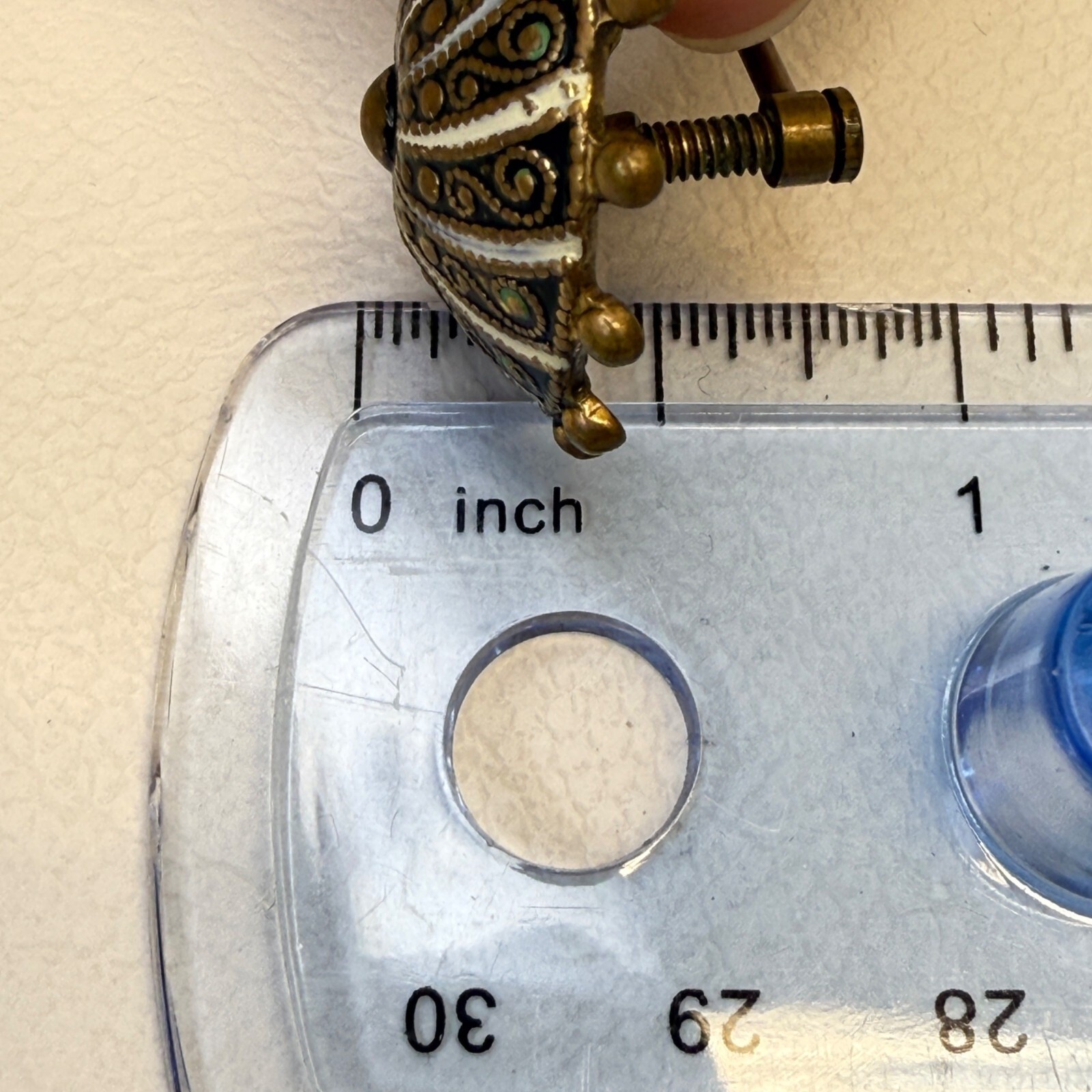 Vintage Damascene Screw Back Earrings MCM Classic