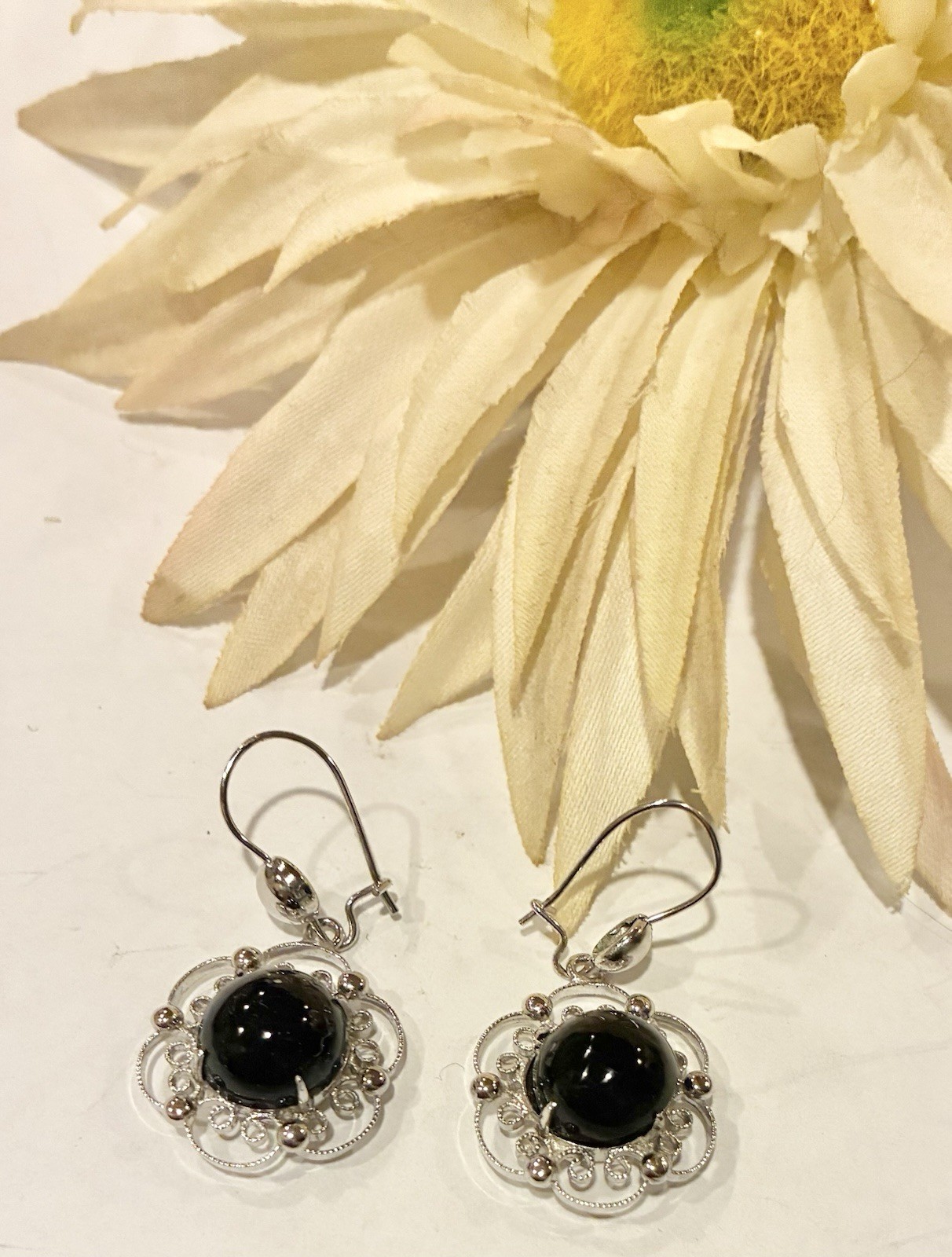 Sorrento Sterling Silver 925 Drop Earrings Sz 1.5 In Hook Pierced Dangle
