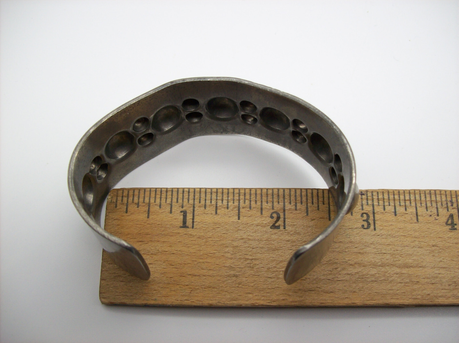 Vintage E Christophersen Brutalist Bracelet, Norway, Signed