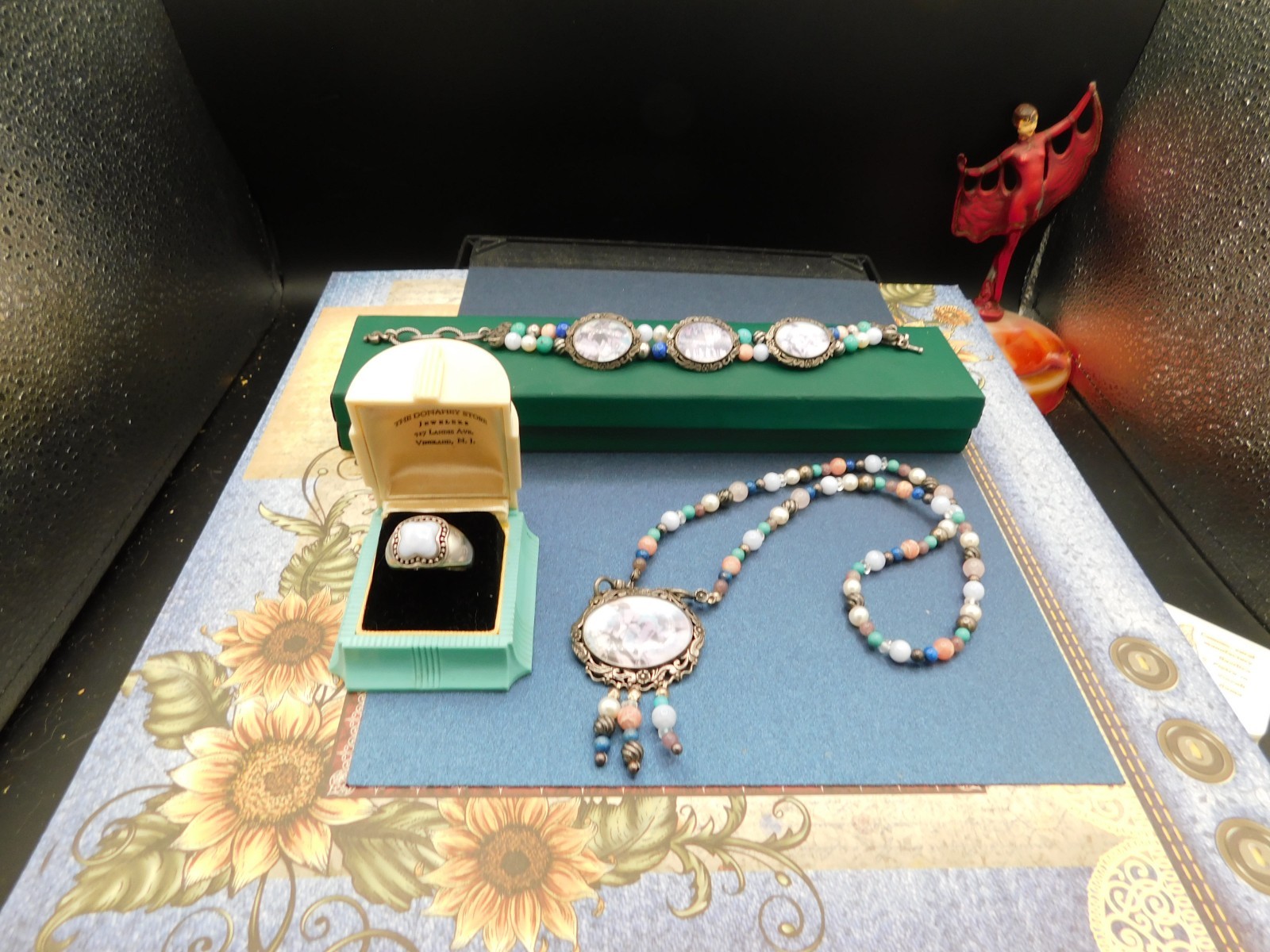 sterling jewelry lot Rare Carolyn pollack horses pictures set neck bracelet