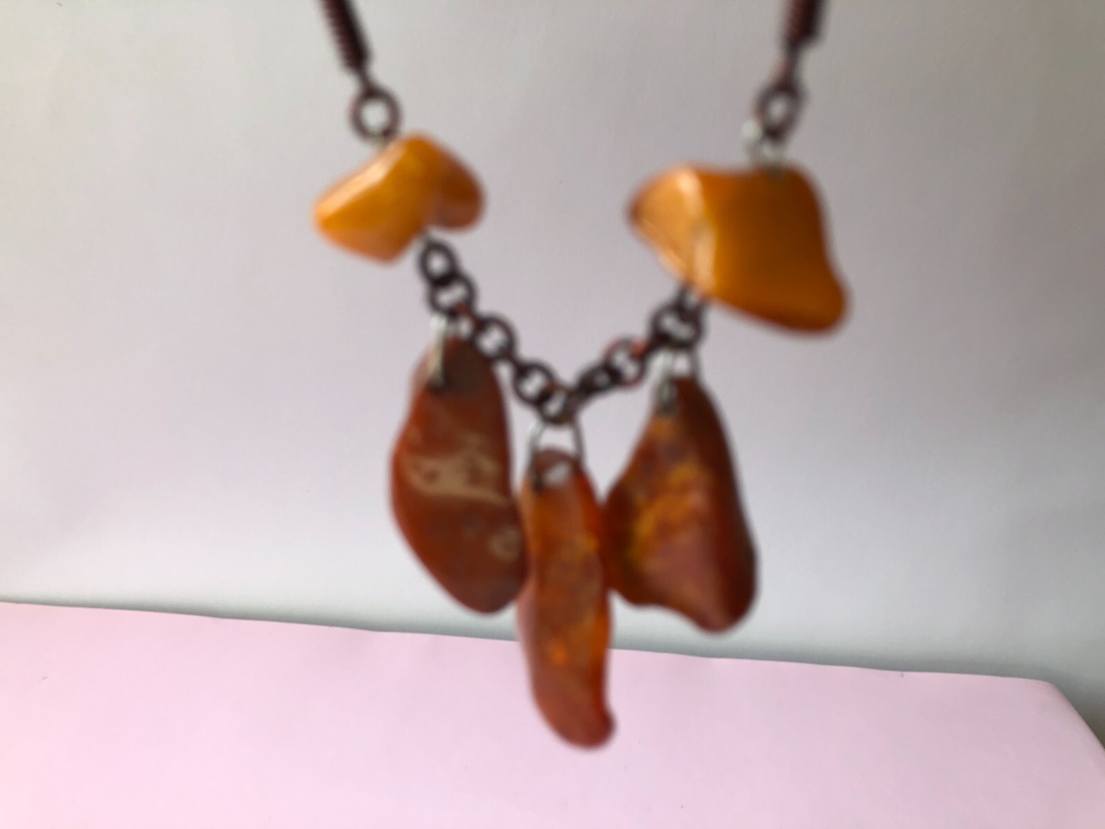 Rare Vintage: Natural Baltic Amber Necklace Beads of different shapes