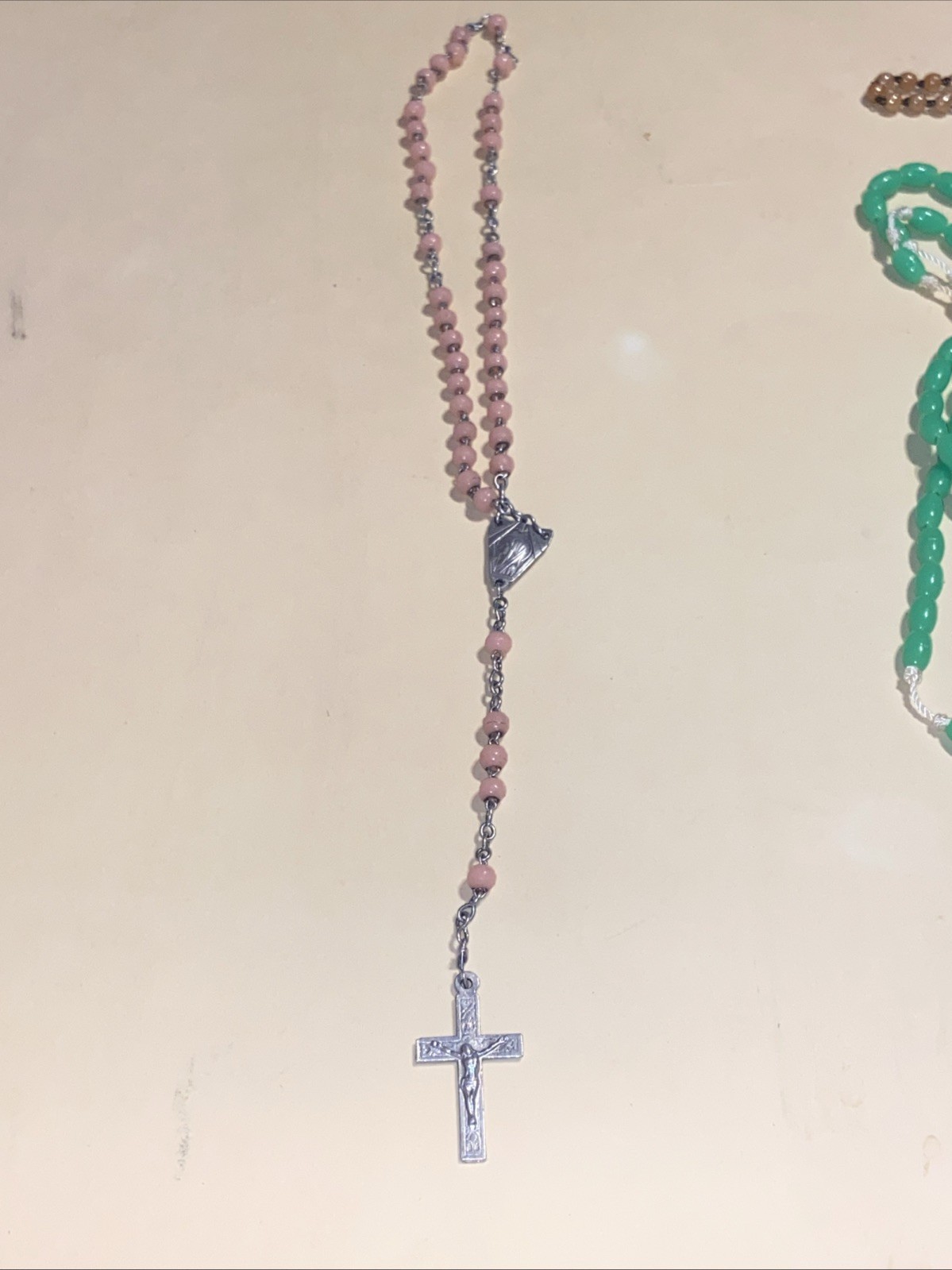 ESTATE SALE: Beaded & Chain Cross Rosary Lot-4