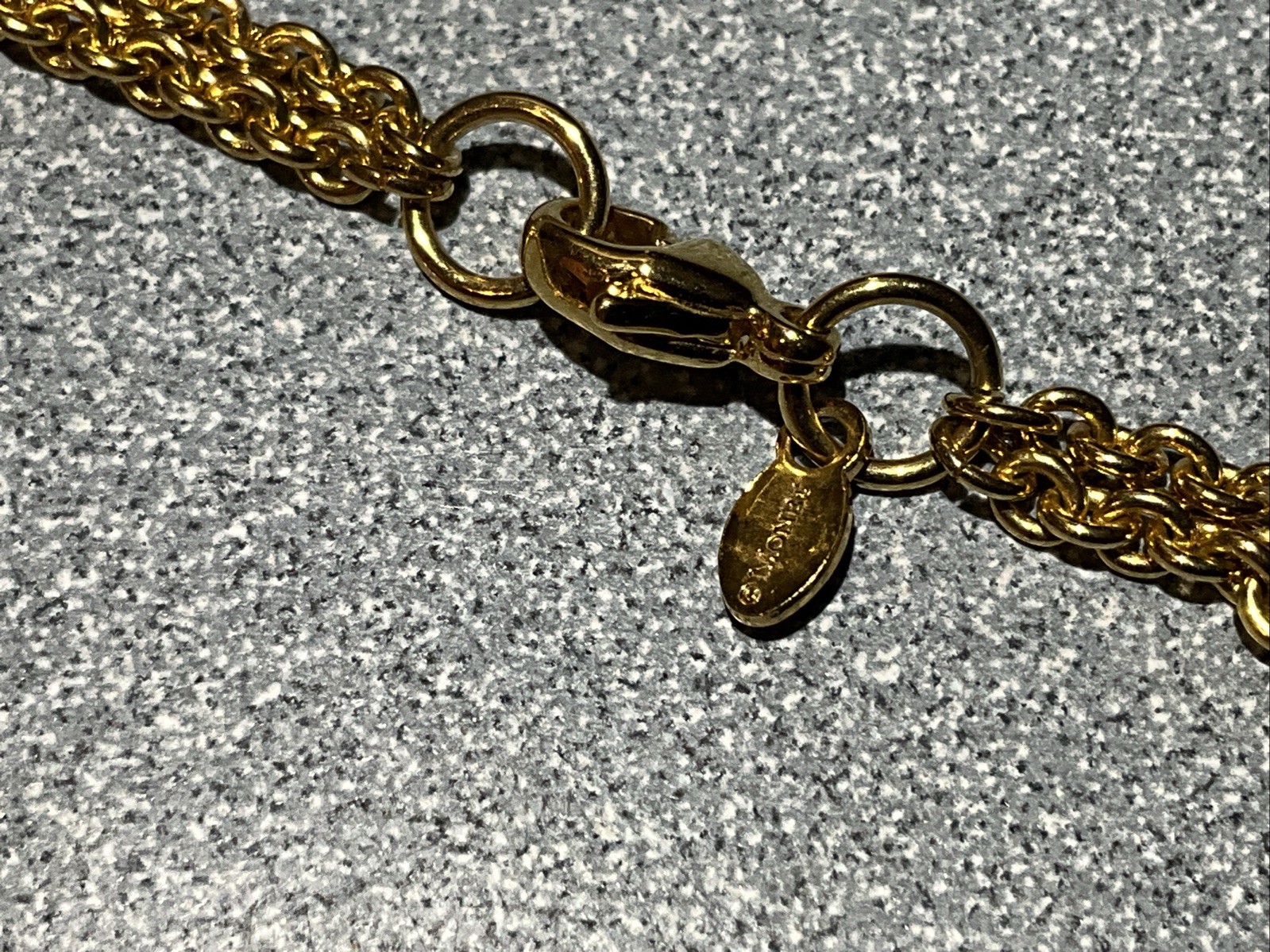 18″ DOUBLE STRING GOLD PLATED Monet Chain NECKLACE
