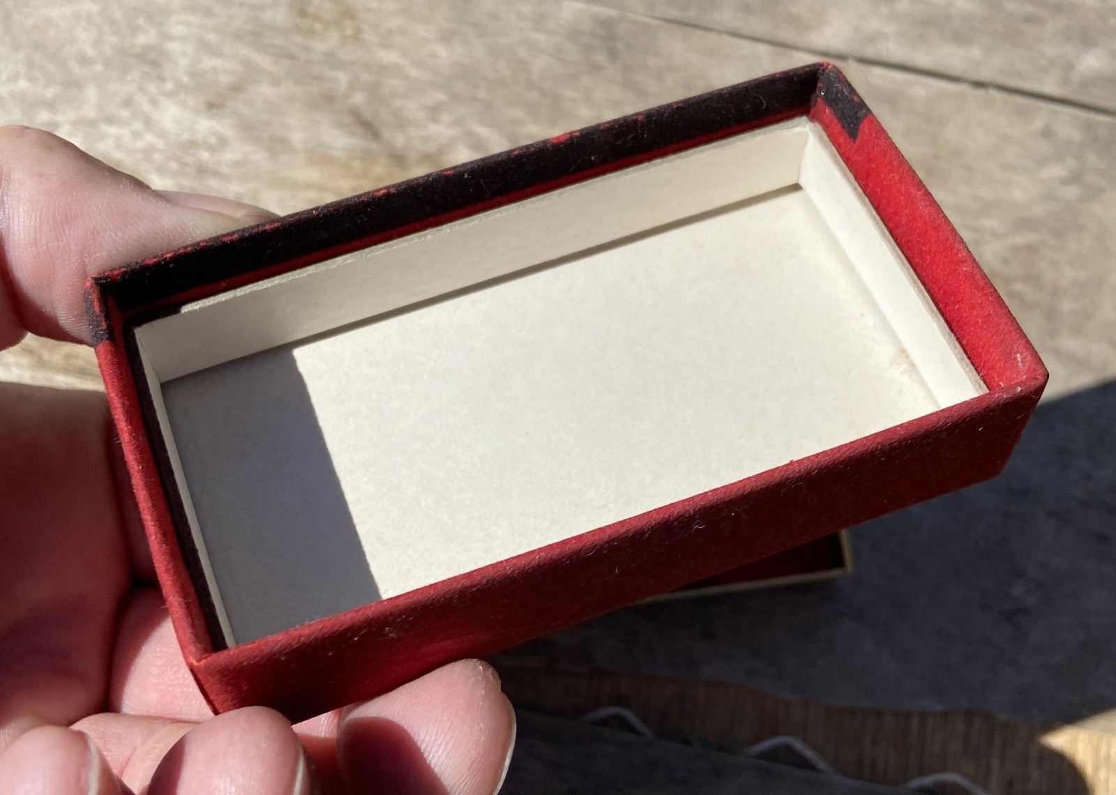 Vintage HADLEY Simulated Red Gemstone Cufflinks Original Box & Jeweler’s Label