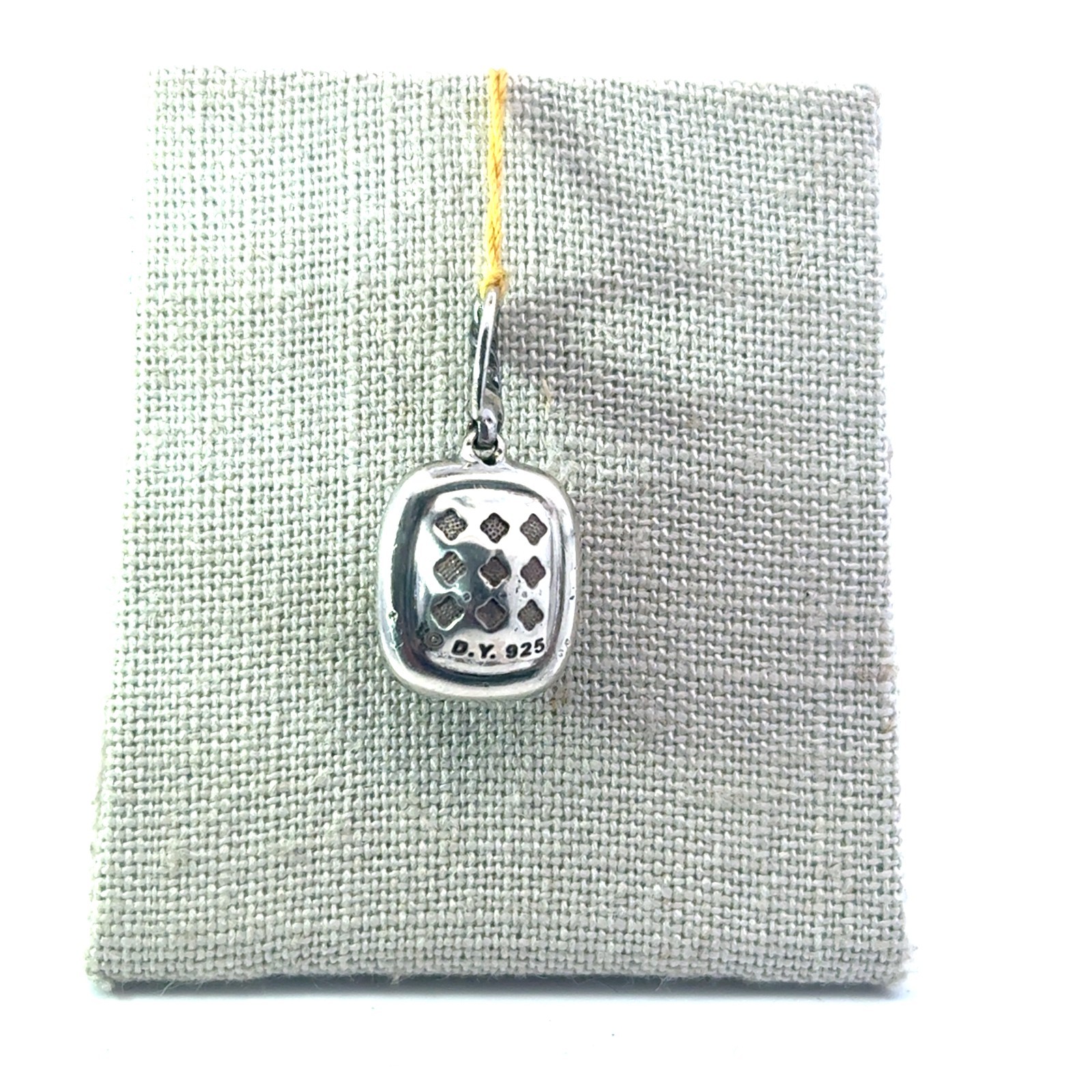 David Yurman silver onyx and diamond pendant