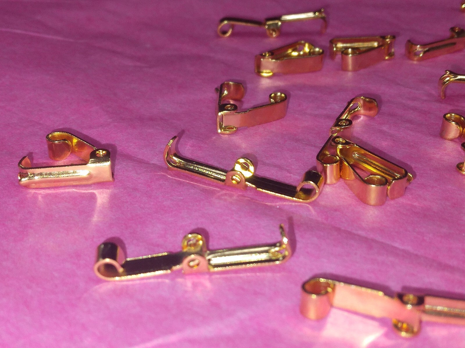72 Goldtone Bracelet Fold Over Clasps – NOS