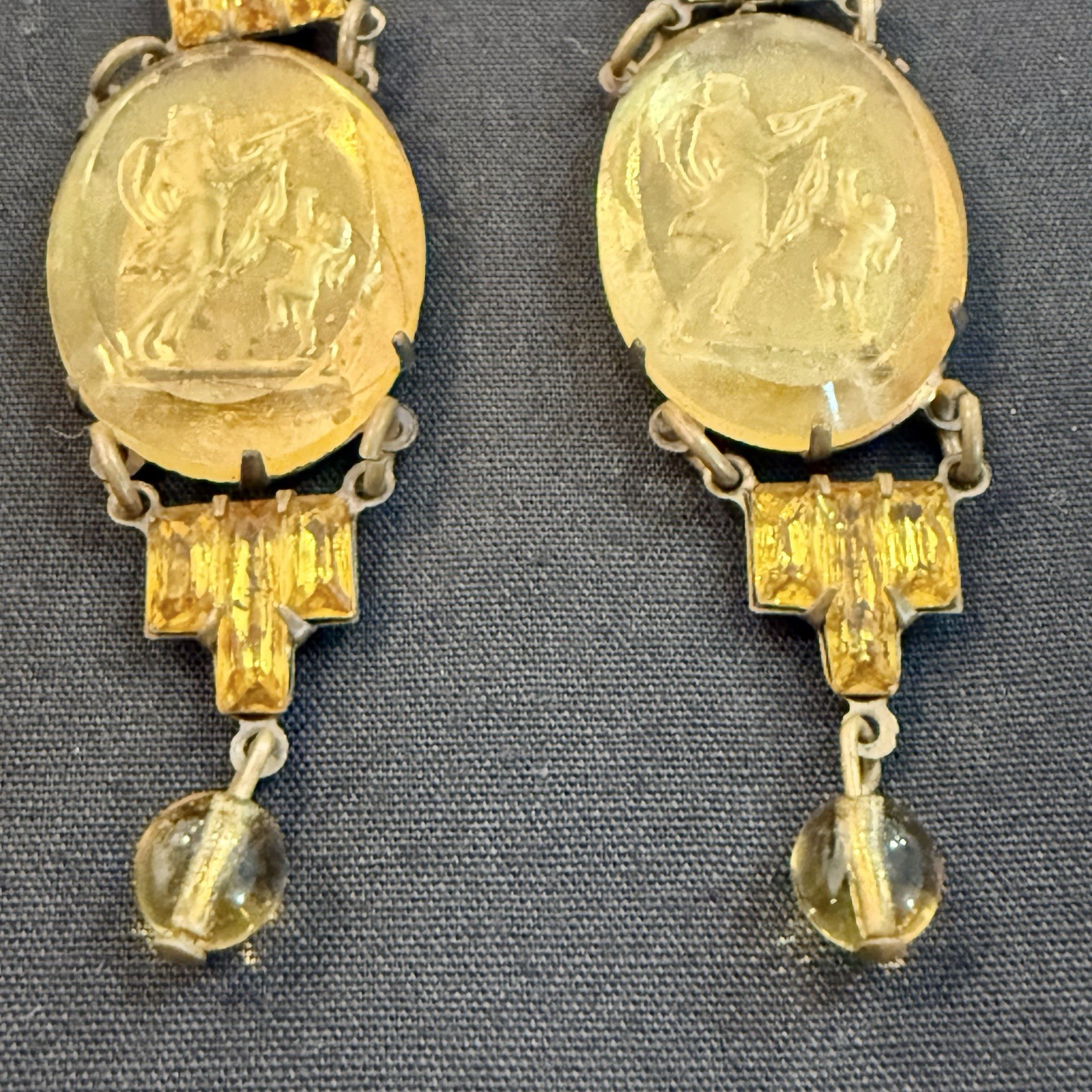 Vintage Glass Works Studio Dangle Drop Earrings – Angel & Cherub