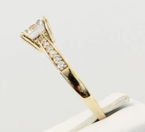 Art Deco 2.10 Ct White Diamond Vintage Engagement Ring 14K Yellow Gold FN