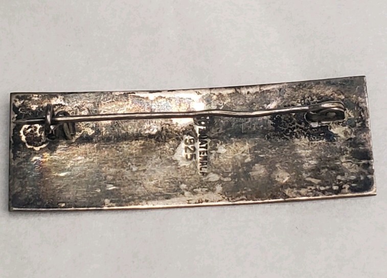 Vintage Sterling Silver 925 Brooch Pin Guatemala 8g