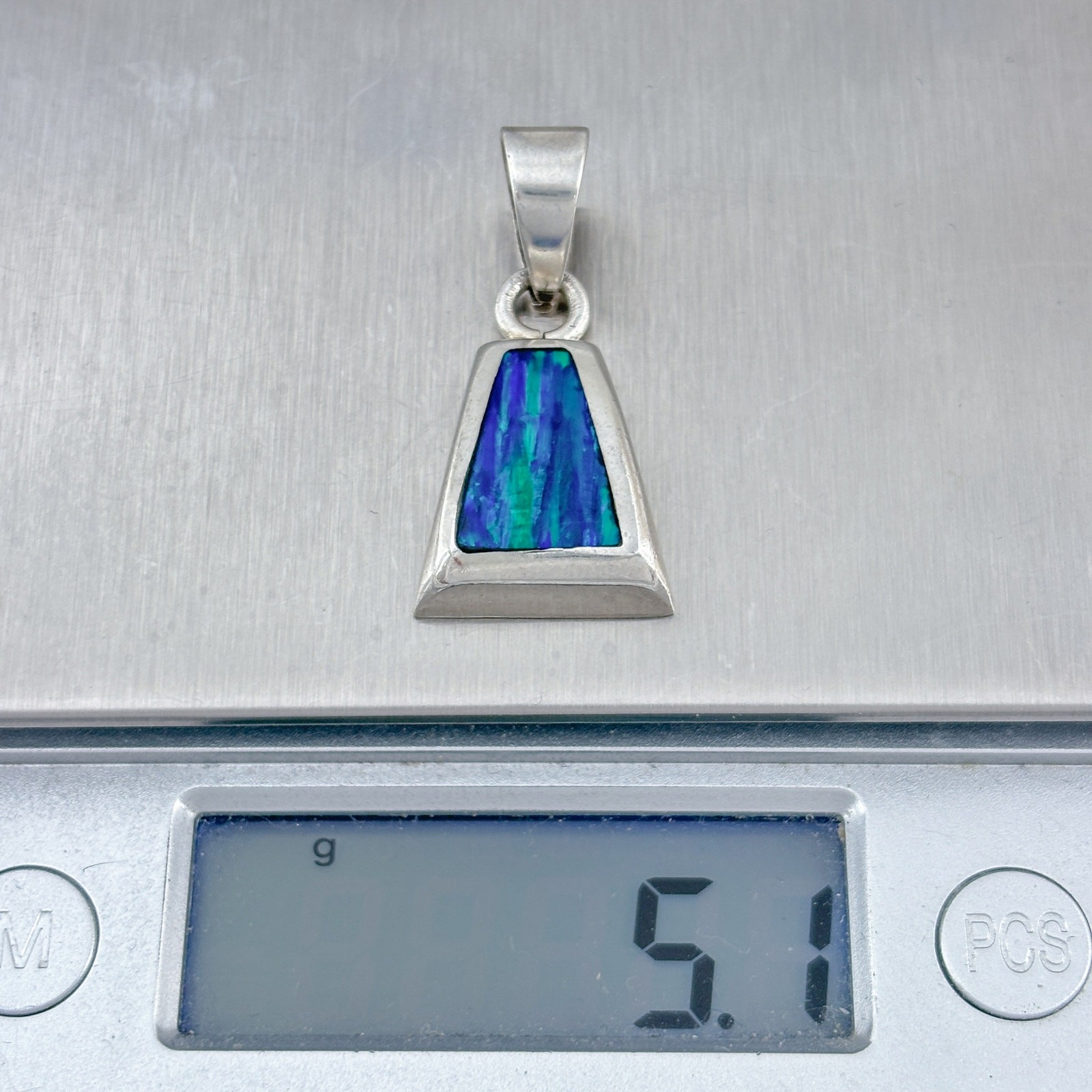Vintage Mexican Taxco Sterling Silver 925 Opal Pendant