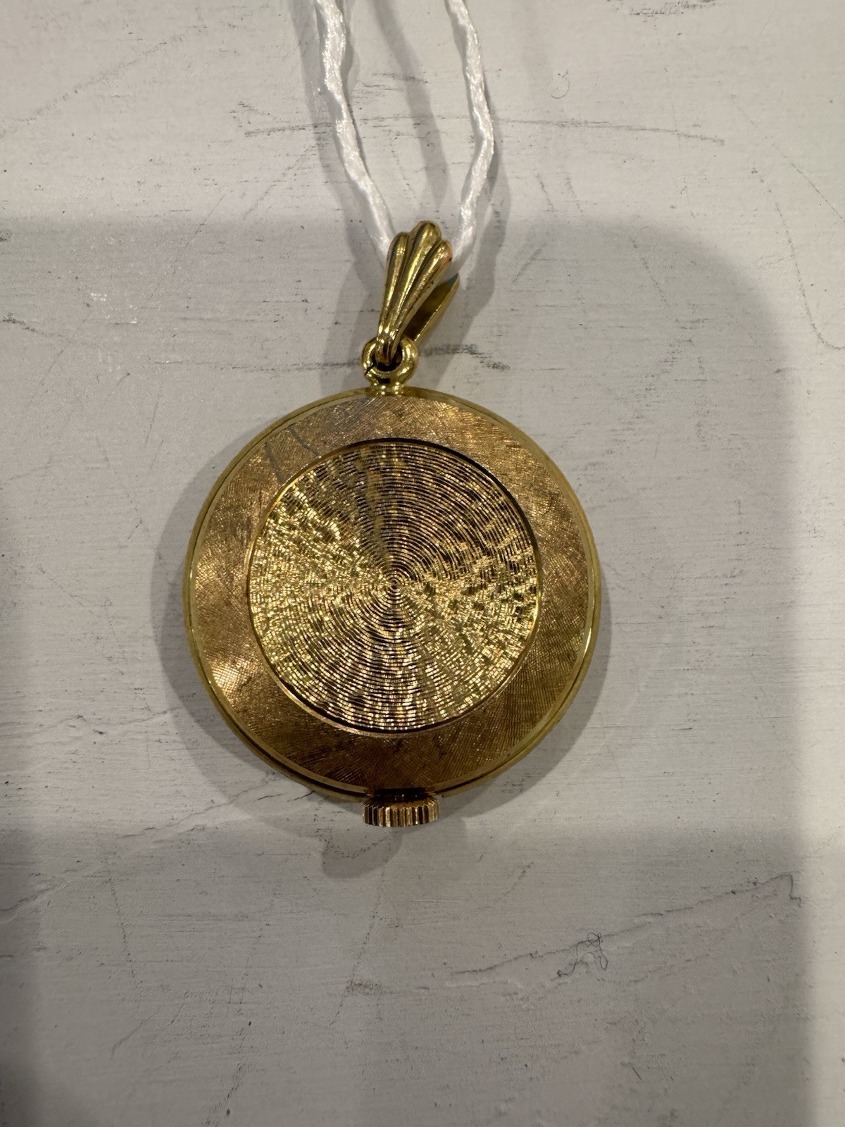 Vintage Bucherer Pendant Watch: 17 Jewel Gold-Tone Manual Wind- Working