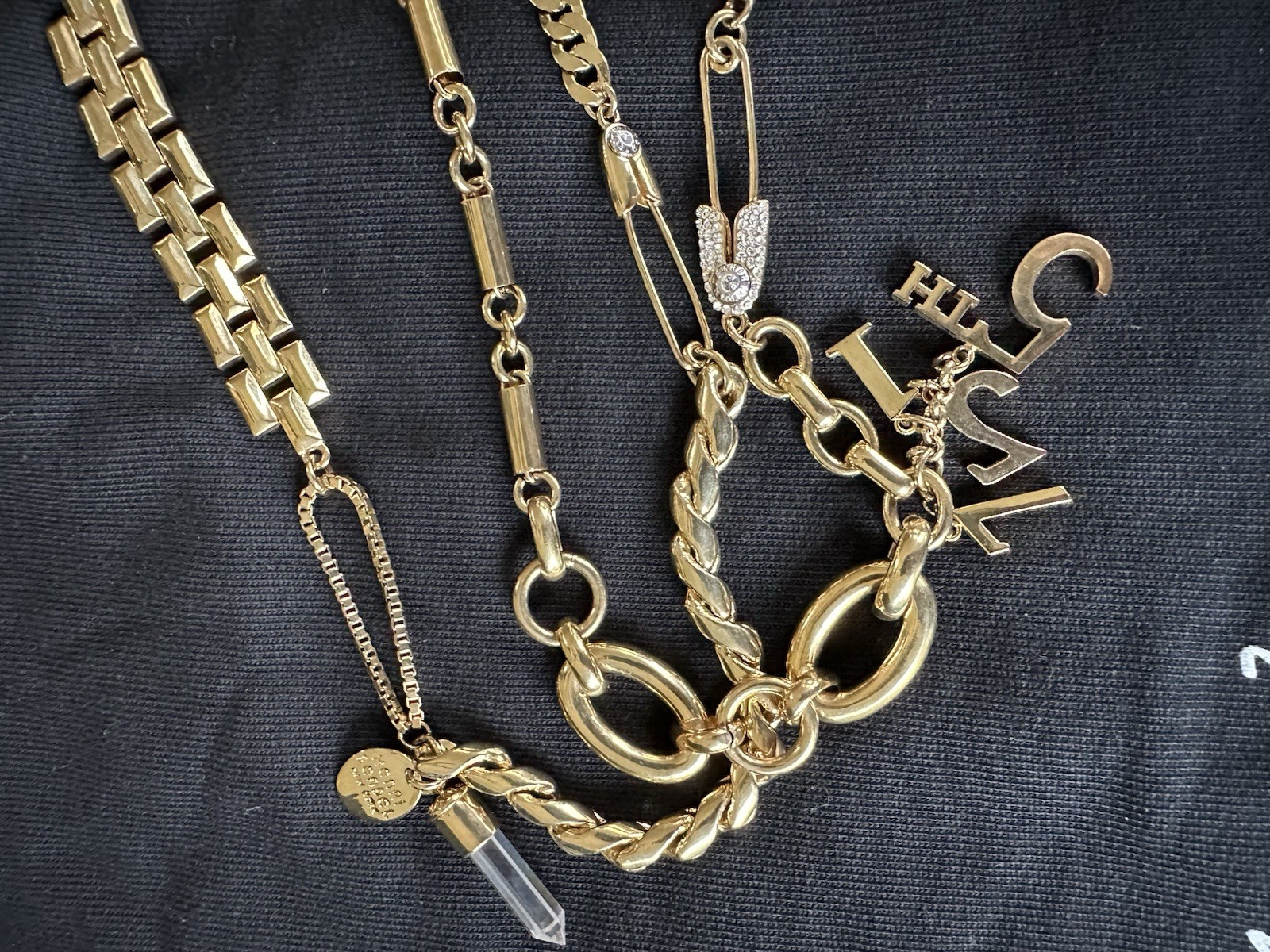 Vintage Rare HENRI BENDEL Gold Beaded 1980’s Gold Tone Long or Layered Necklace