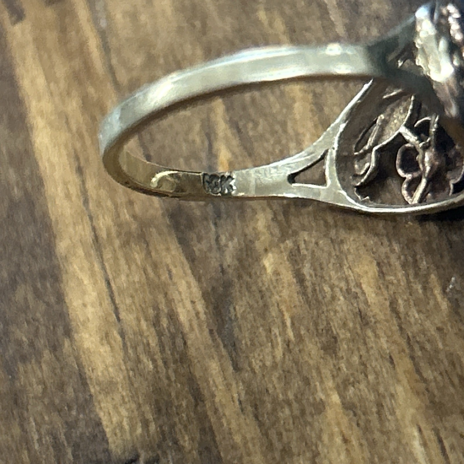 Vintage 10k Black Hills Gold Filigree Floral Ring Sz 7.5 1.52 Grams