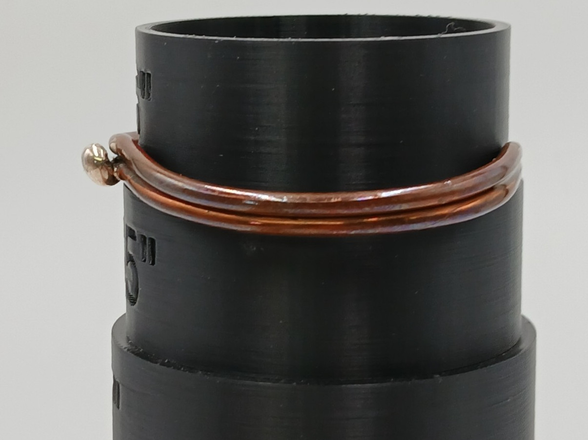 VTG Sterling Signed Cuff Bracelet 2.5in Unisex Solid Stacked Tube 15g Bead